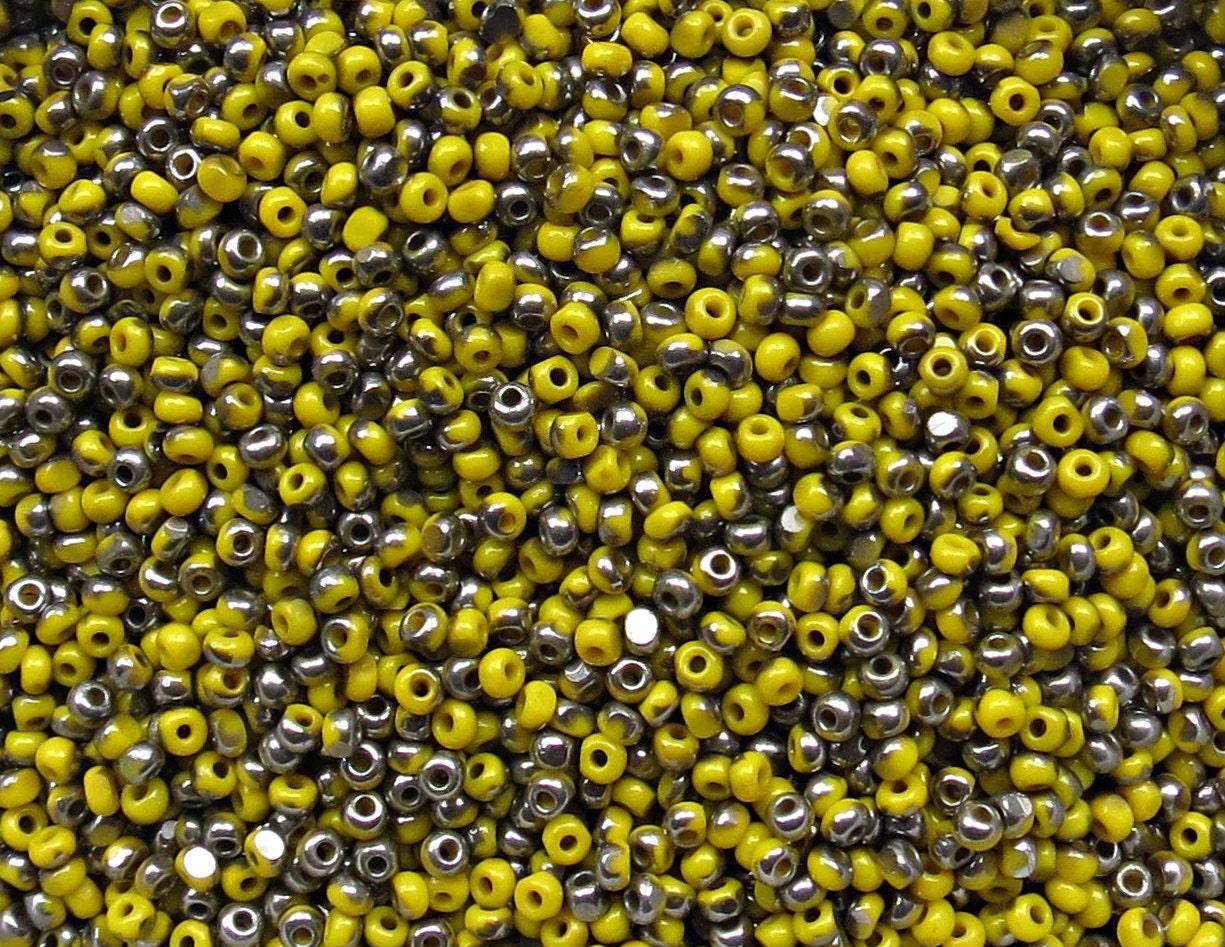 11/0 Charlotte true Cut Beads Patina Opaque Yellow Gun Metal 10/20/50/250/500 Grams 1300 Pieces faceted seed beads embroidery materials