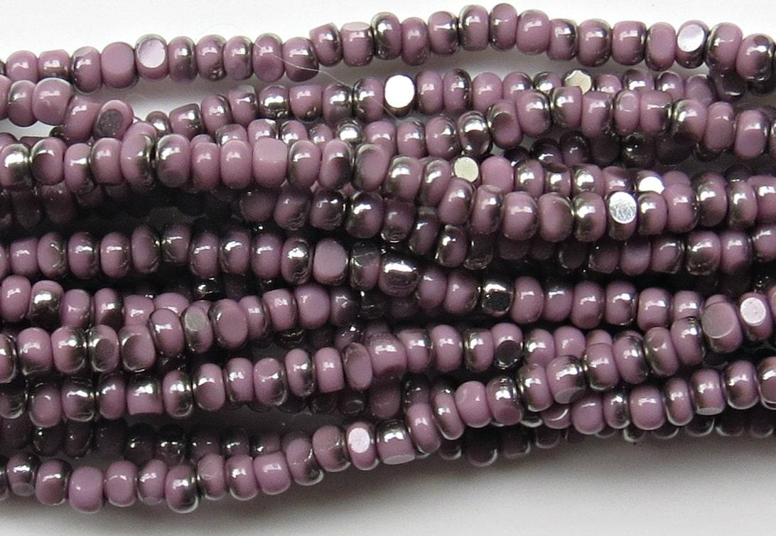 11/0 Charlotte true Cut Beads Patina Opaque Light Purple Gun Metal 10/20/50/250/500 Grams vintage findings, embroidery materials, craft