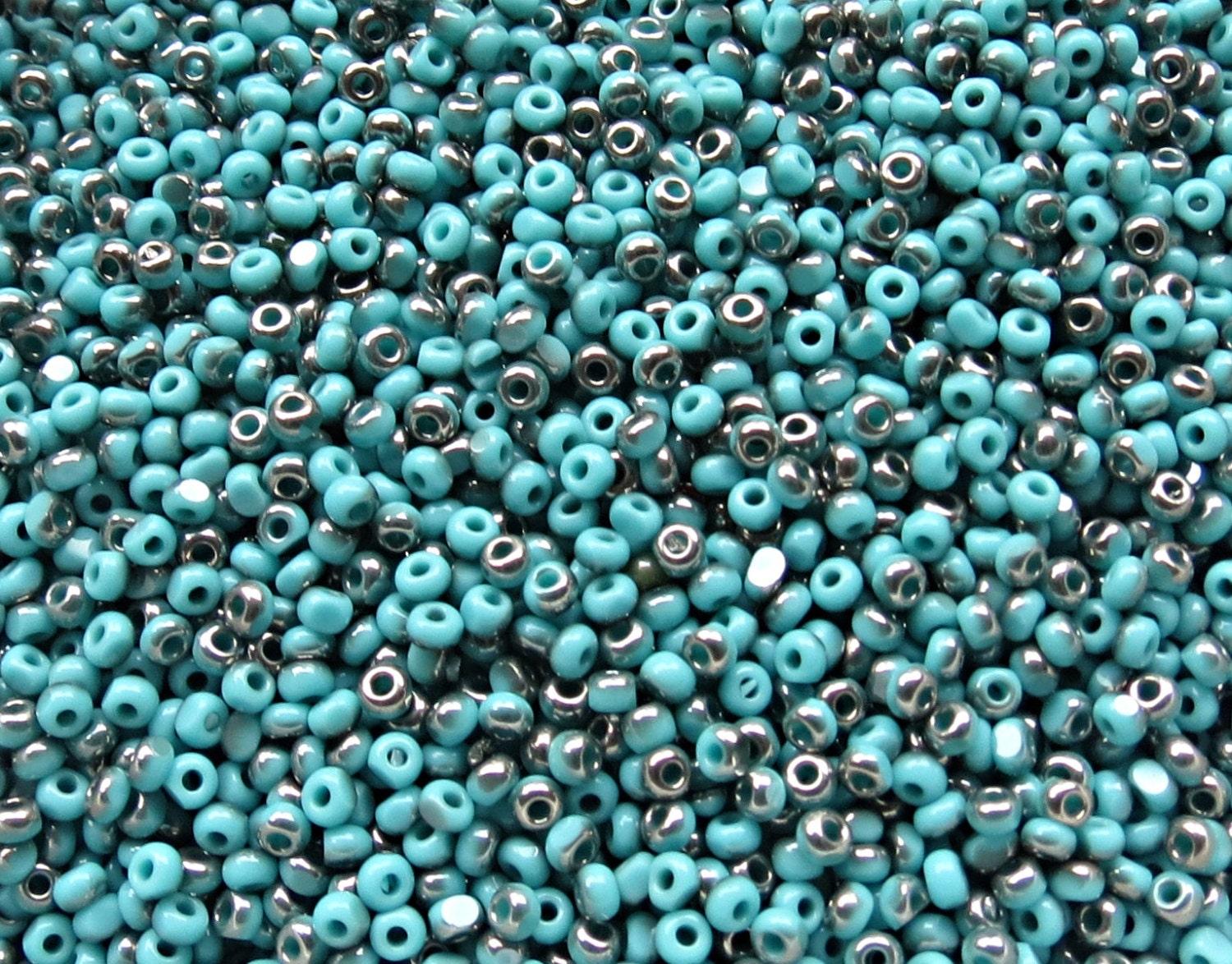 11/0 Charlotte true Cut Beads Patina Opaque Aqua Green Gun Metal 10/20/50/250/500 Grams 1300 Pieces