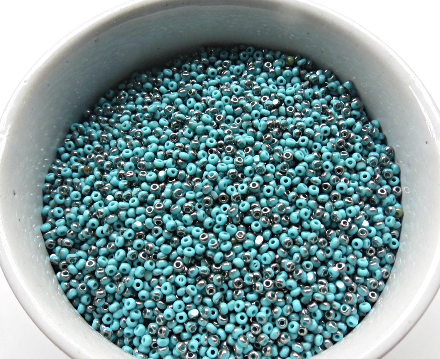 11/0 Charlotte true Cut Beads Patina Opaque Aqua Green Gun Metal 10/20/50/250/500 Grams 1300 Pieces