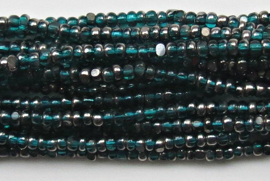 11/0 Charlotte true Cut Beads Patina Transparent Teal Gun Metal 10/20/50/250/500 Grams vintage findings, embroidery materials, premium bead