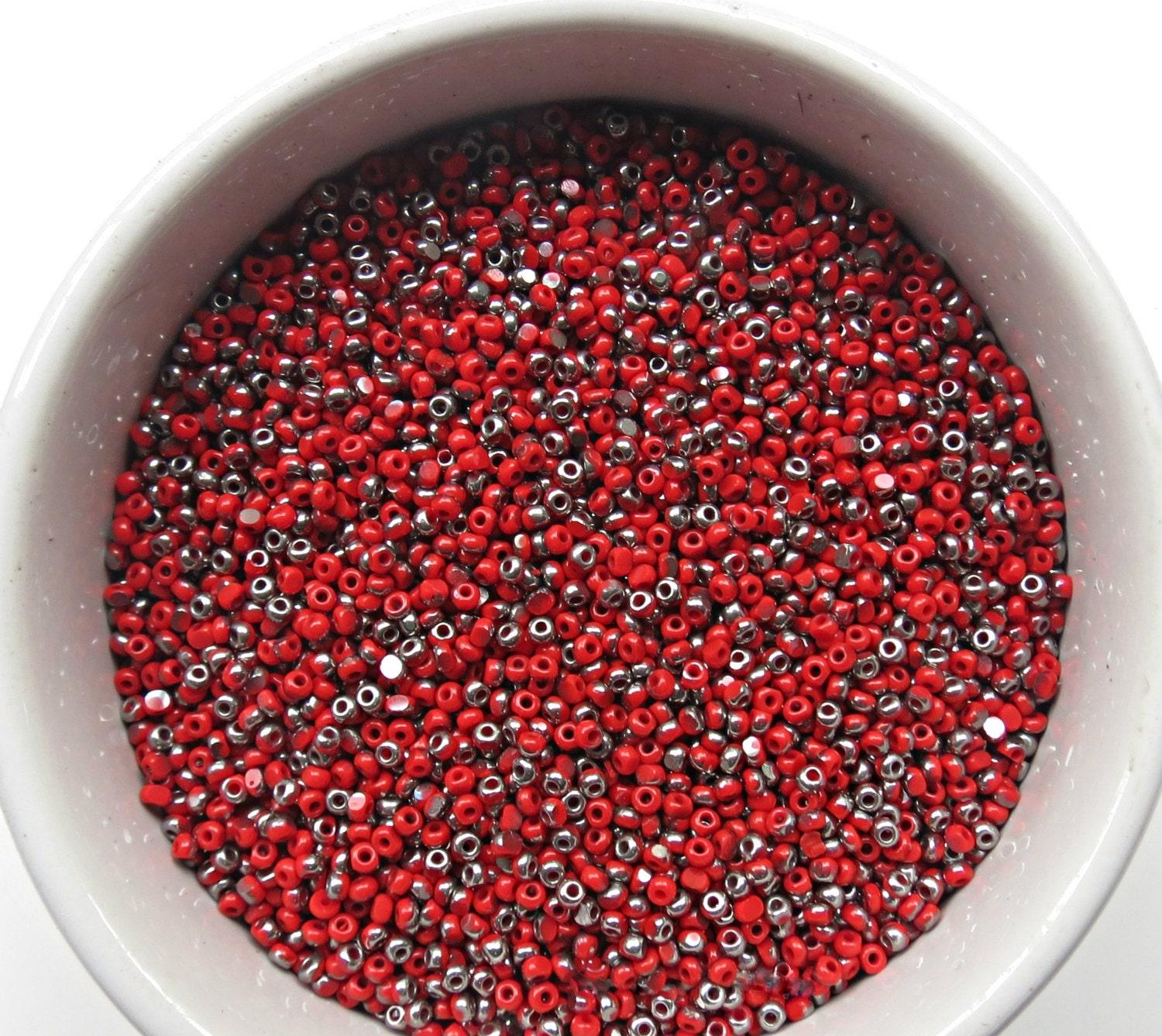 13/0 Charlotte Cut Beads Patina Light Red Opaque Gun Metal 5/10/20/50/250/500 Grams craft supplies, jewelry making, embroidery materials