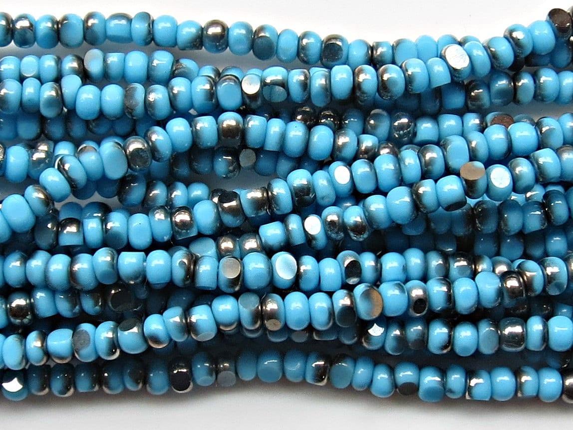 11/0 Charlotte Cut Beads Patina Opaque Turquoise Gun Metal 10/20/50/250/500 Grams premium seed beads, vintage findings, two tone beads