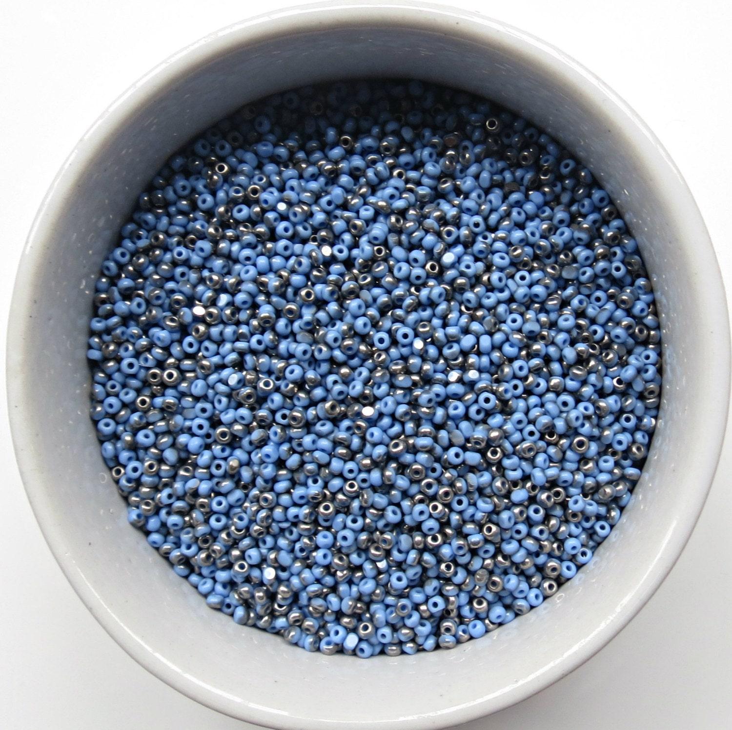 11/0 Charlotte true Cut Beads 2 MM Light Patina Light Sapphire Opaque Gun Metal 10/20/50/250/500 Grams vintage findings, embroidery material