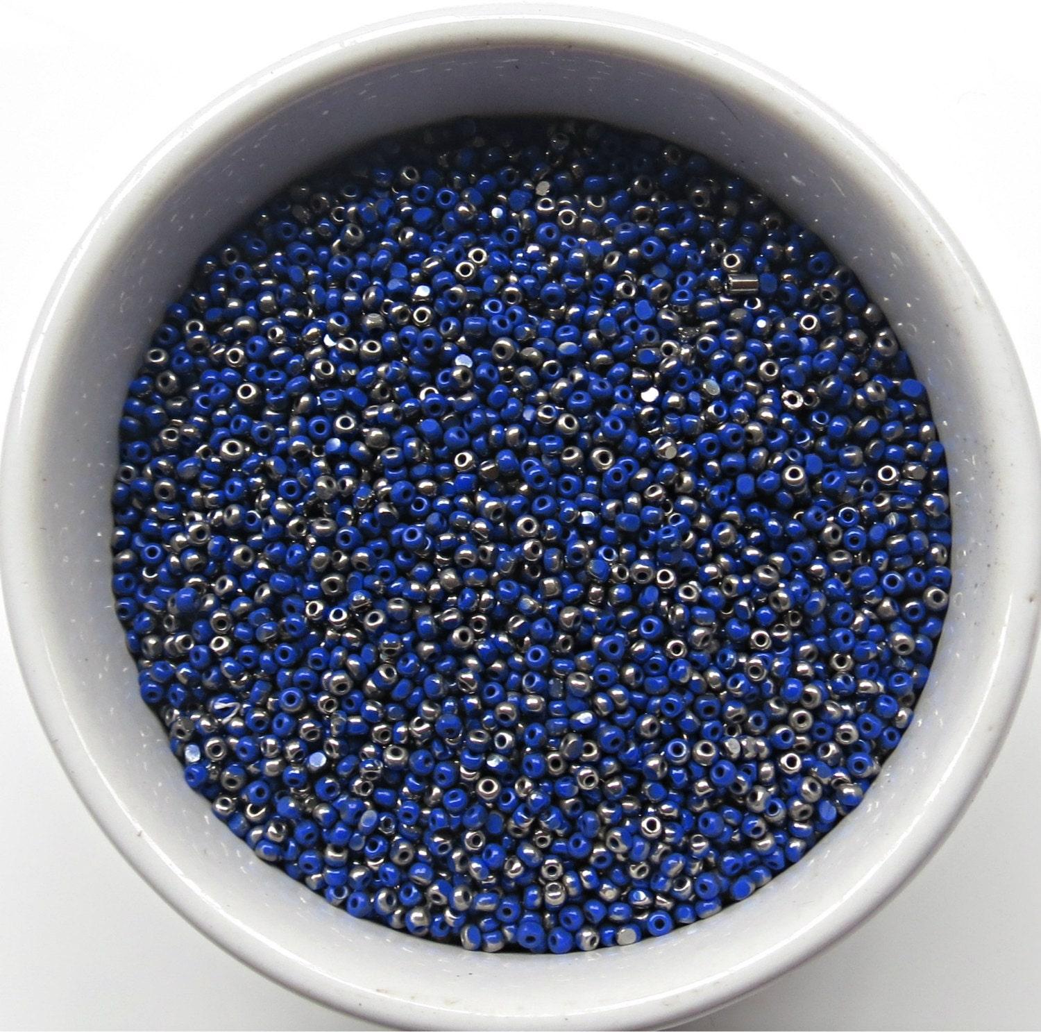 11/0 Charlotte true Cut Beads Patina Opaque Royal Blue Gun Metal 10/20/50/250/500 Grams 1300 Pieces