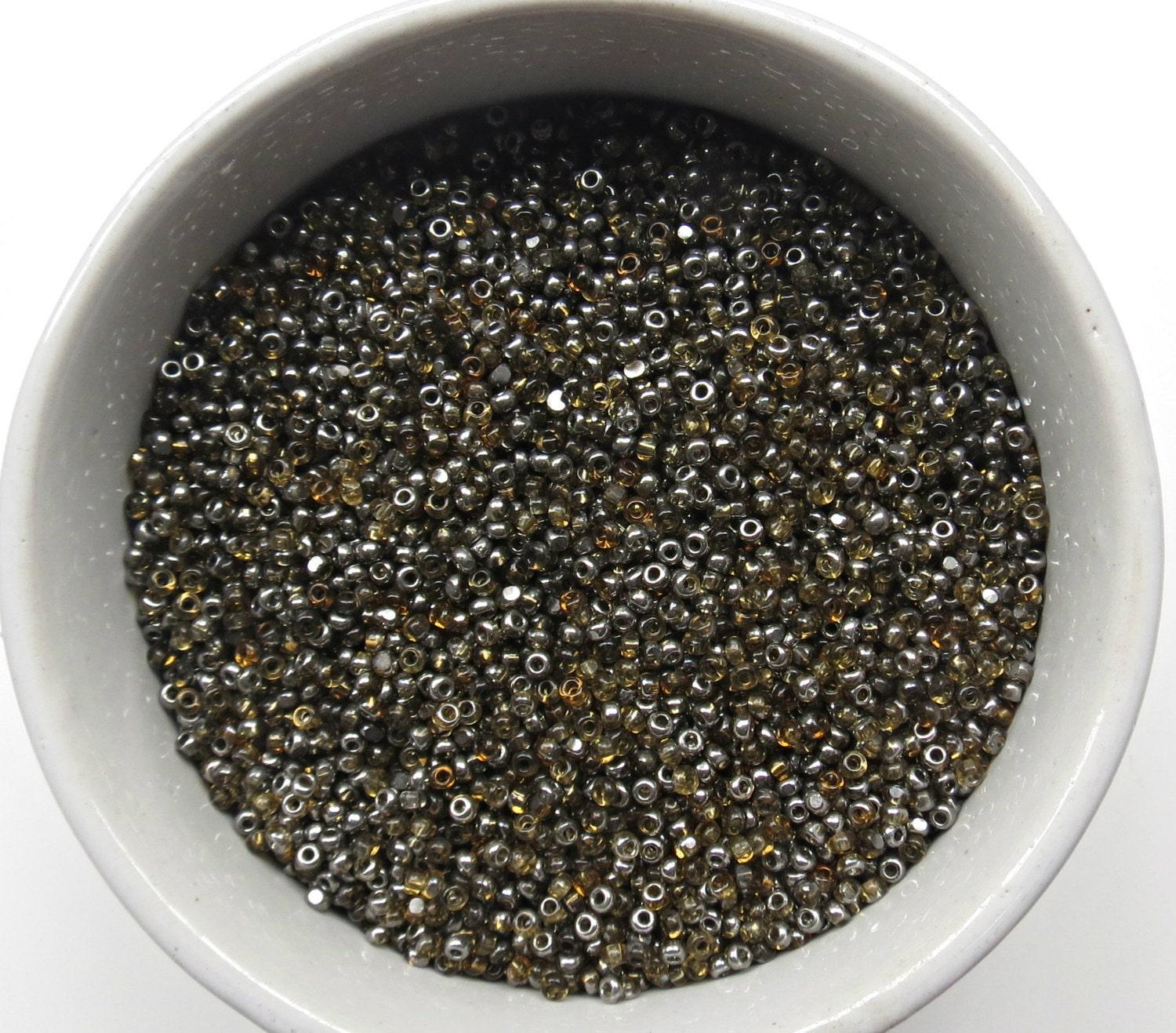 11/0 Charlotte true Cut Beads Patina Honey transparent Gun Metal 10/20/50/250/500 Grams 1300 Pieces