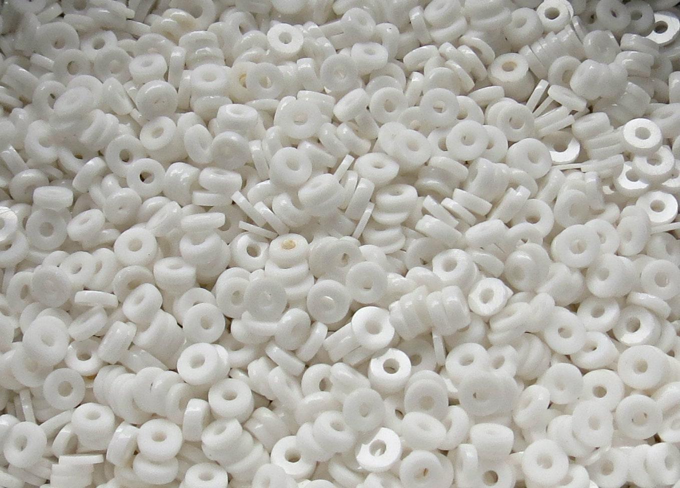 3MM Glass Sequins High Glaze Chalk White 5/10/20 Grams