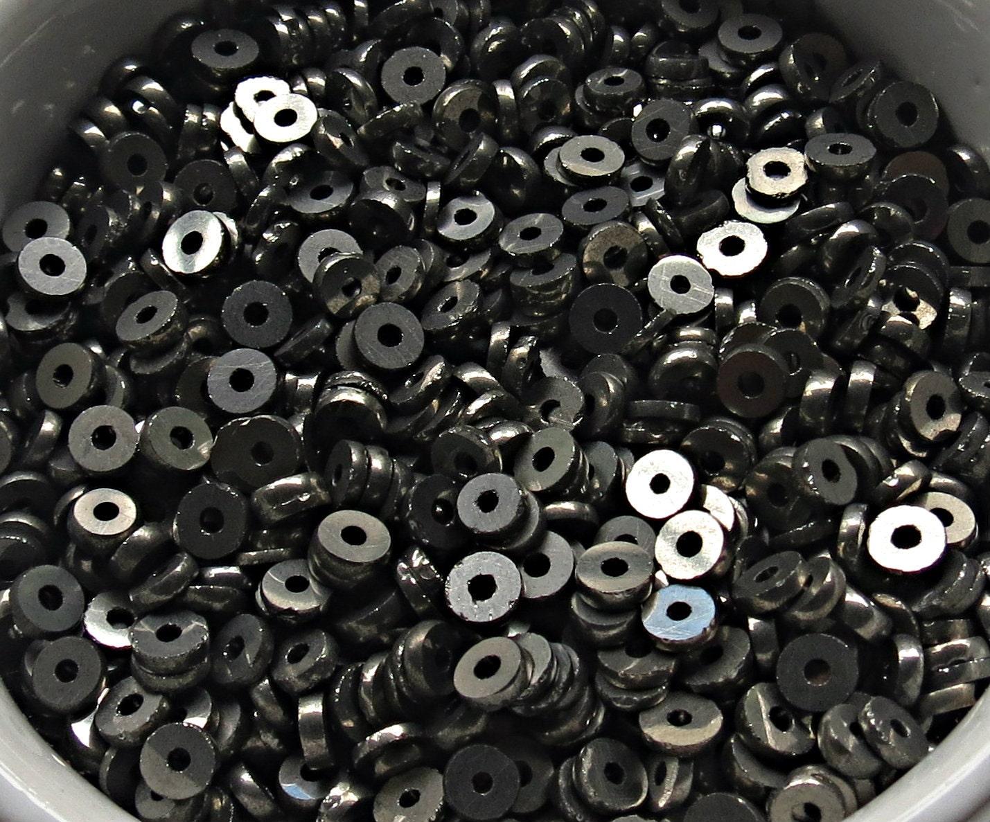 5MM Glass Sequins High Glaze Gun Metal 5/10/20 Grams