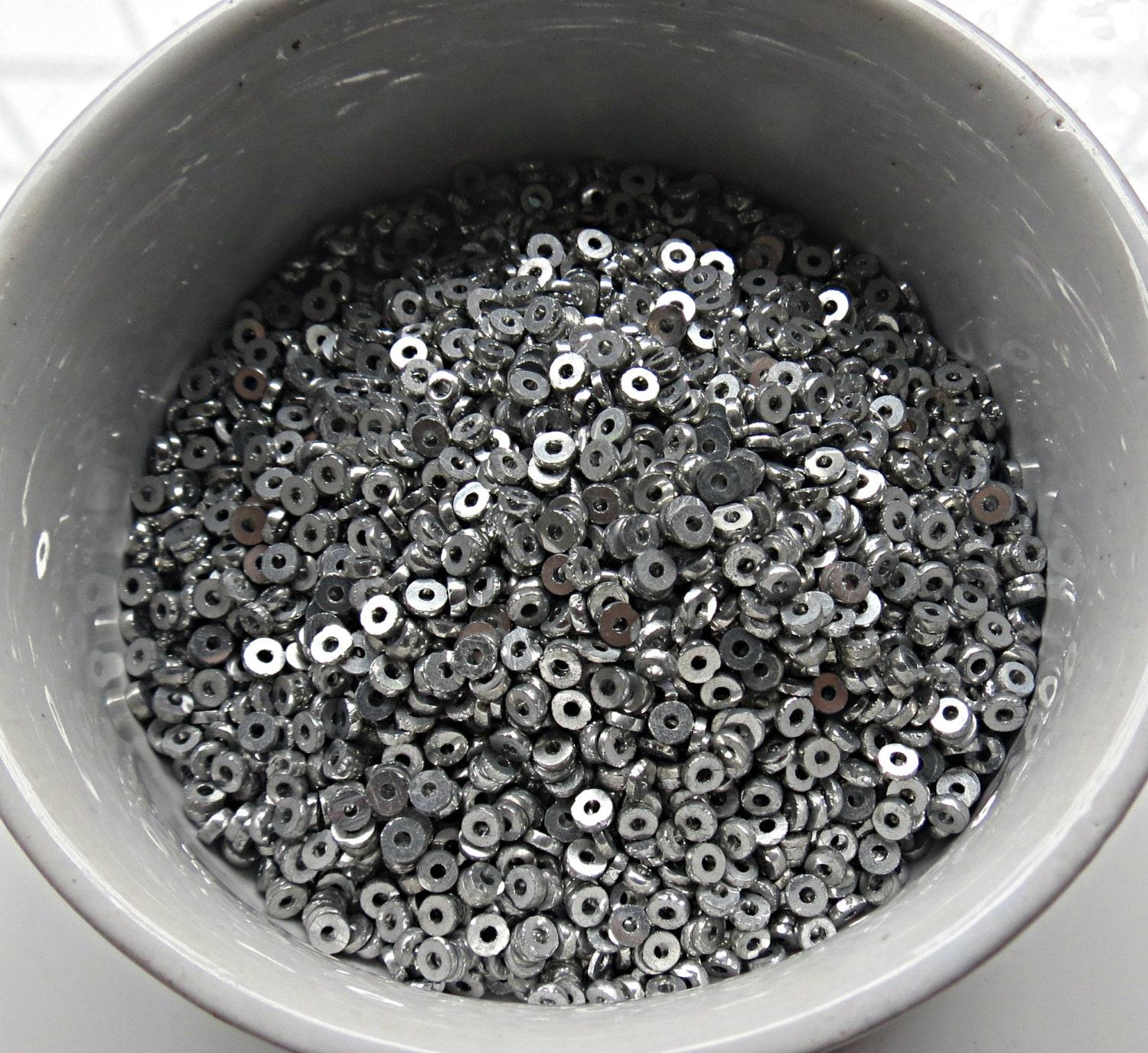 3MM Glass Sequins High Glaze Metallic Aluminium Silver 5/10/20 Grams