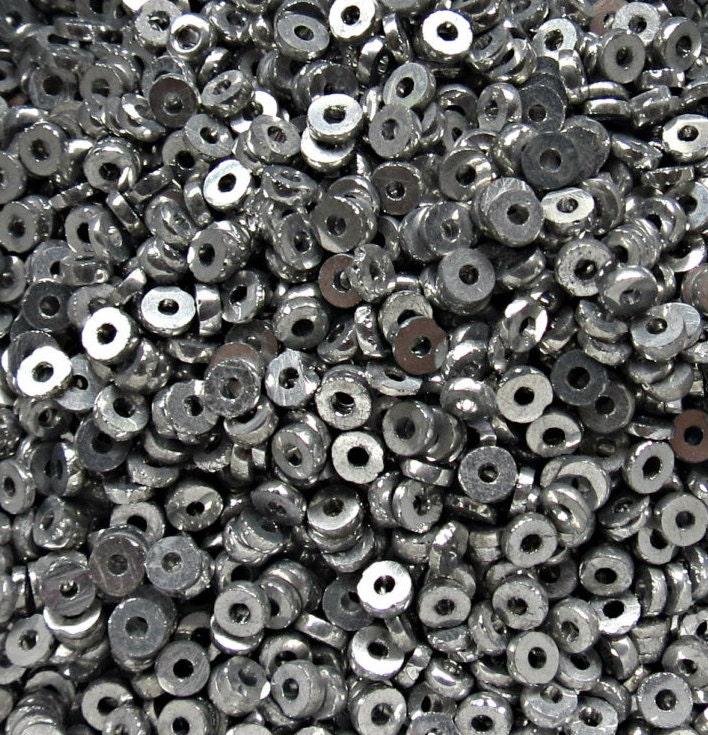 3MM Glass Sequins High Glaze Metallic Aluminium Silver 5/10/20 Grams