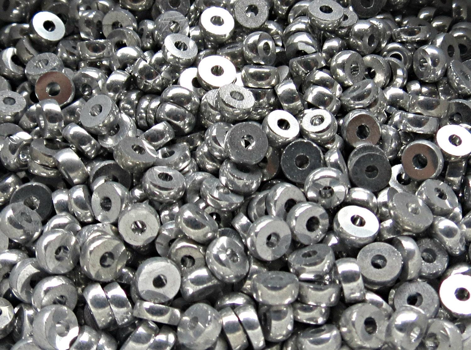 5MM Glass Sequins High Glaze Metallic Aluminium Silver 5/10/20 Grams PREMIUM MATERIALS