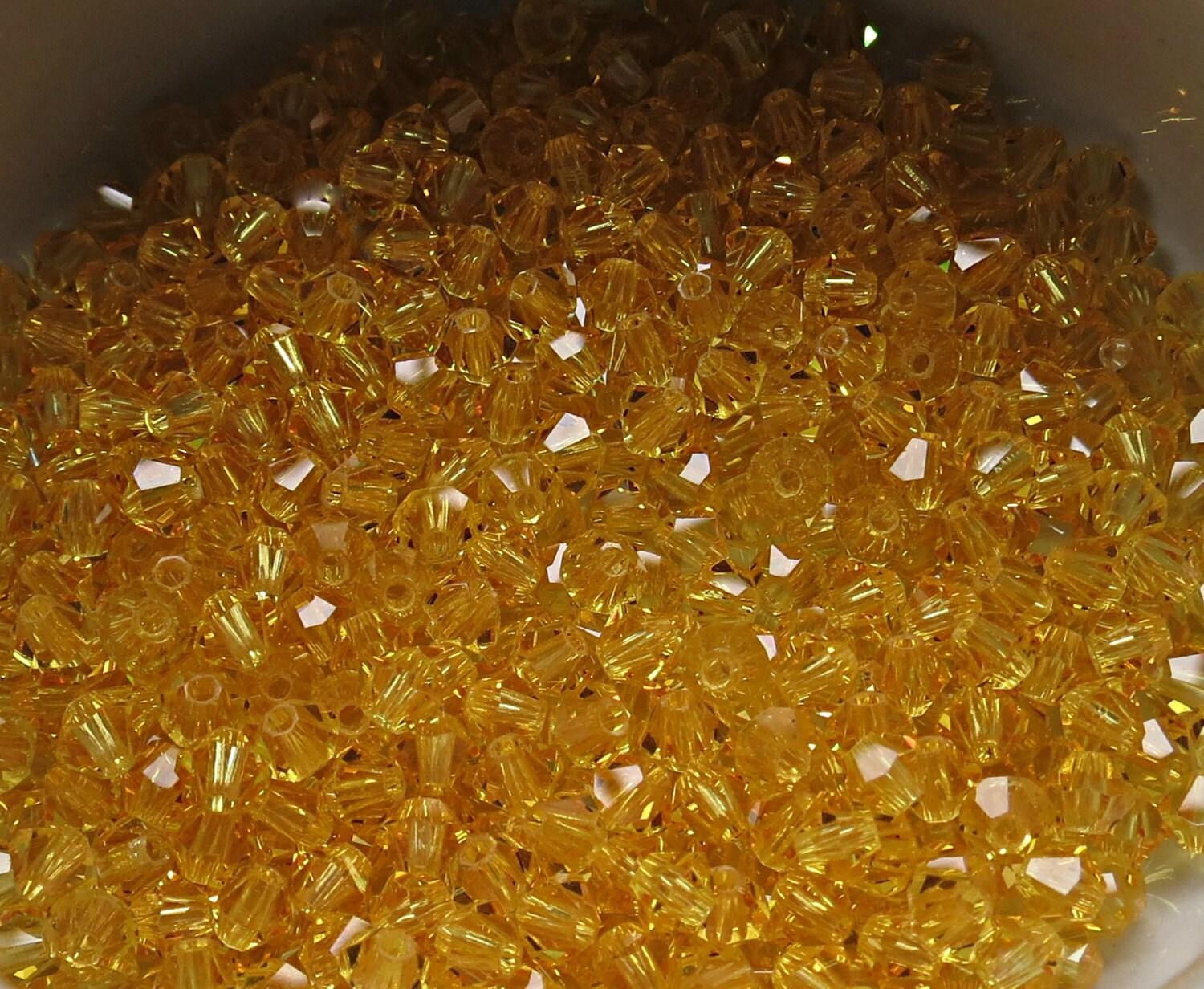 Light Topaz Swarovski Bicone 2.5mm Xillion Cuts 36/72/144/432/1000 Pieces Haute Couture materials