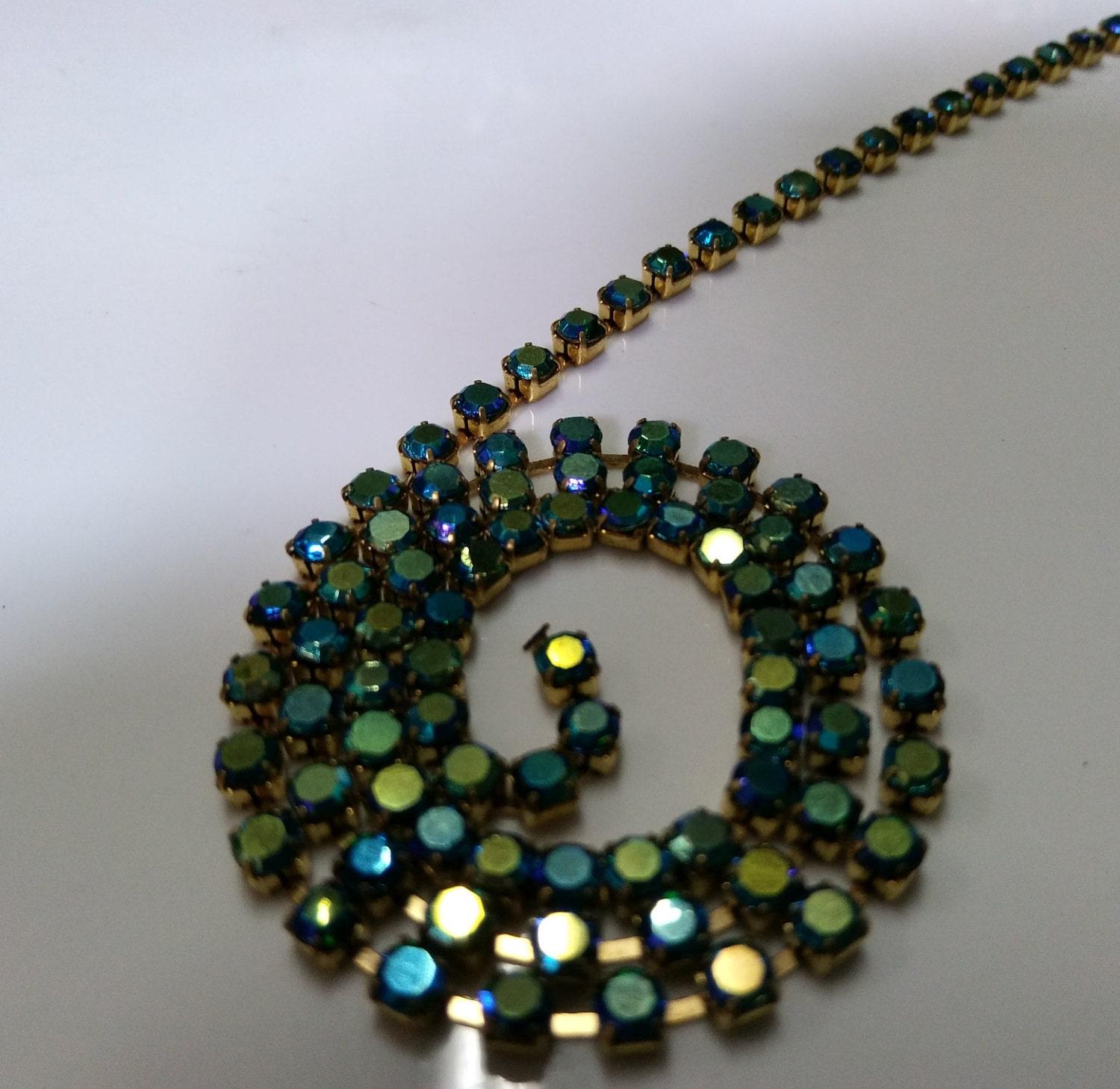 12SS Rhinestone Chain Vintage Glass Pressed Chatons Emerald AB 3mm 1/2/5/15 Meters embroidery materials, jewelry making, craft supplies
