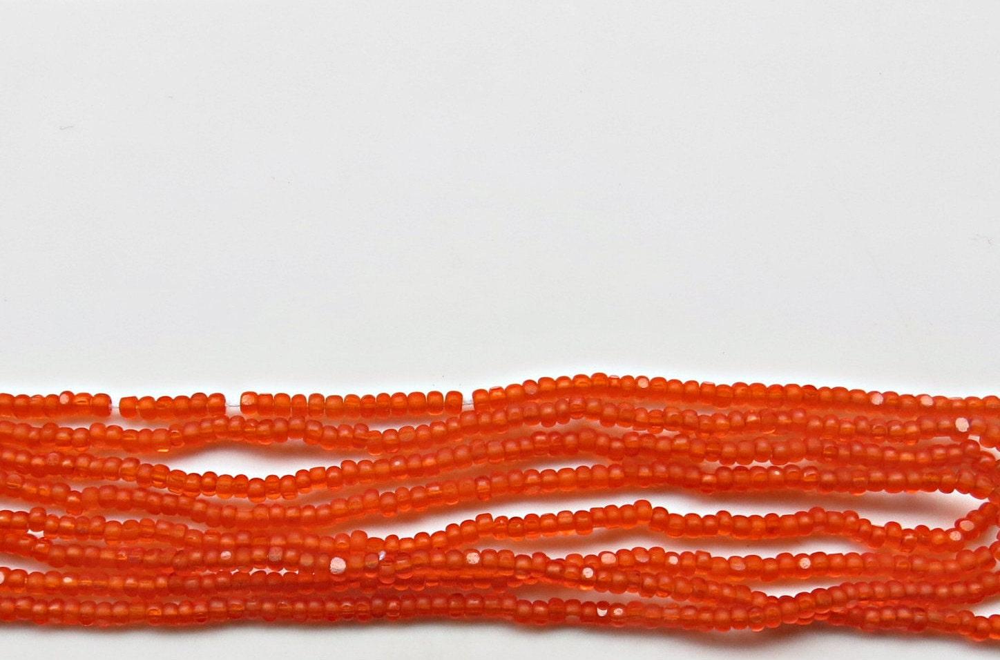 13/0 Charlotte true Cut Beads Frosted Orange 5/10/20/50/250/500Grams (10 Grams 2600 Pieces) native supply