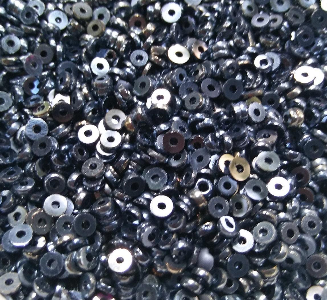 4MM Glass Sequins High Glaze Metallic Blue 5/10/20 Grams