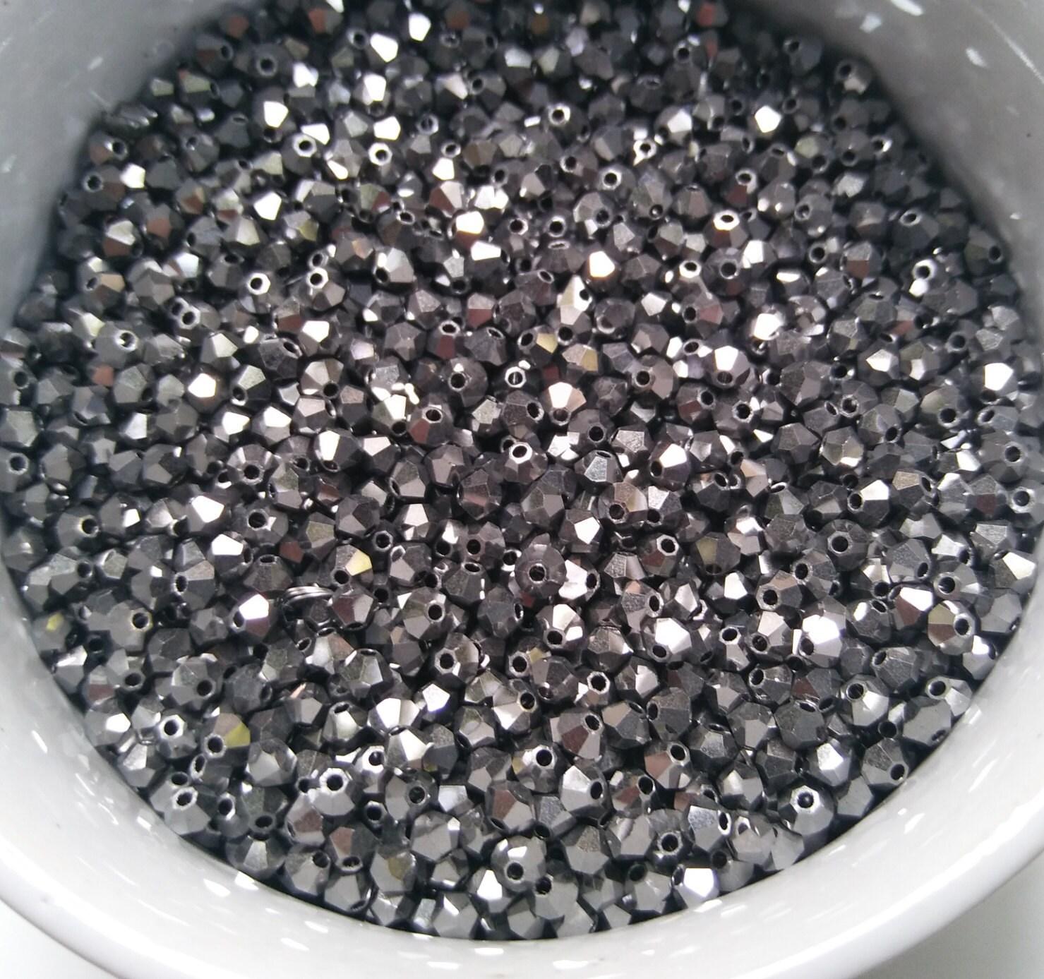 Swarovski Bicone (3mm) Metallic Gunmetal FC 2X beads 36/72/144/432/720 Pieces Jewelry findings, embroidery materials, jewelry making