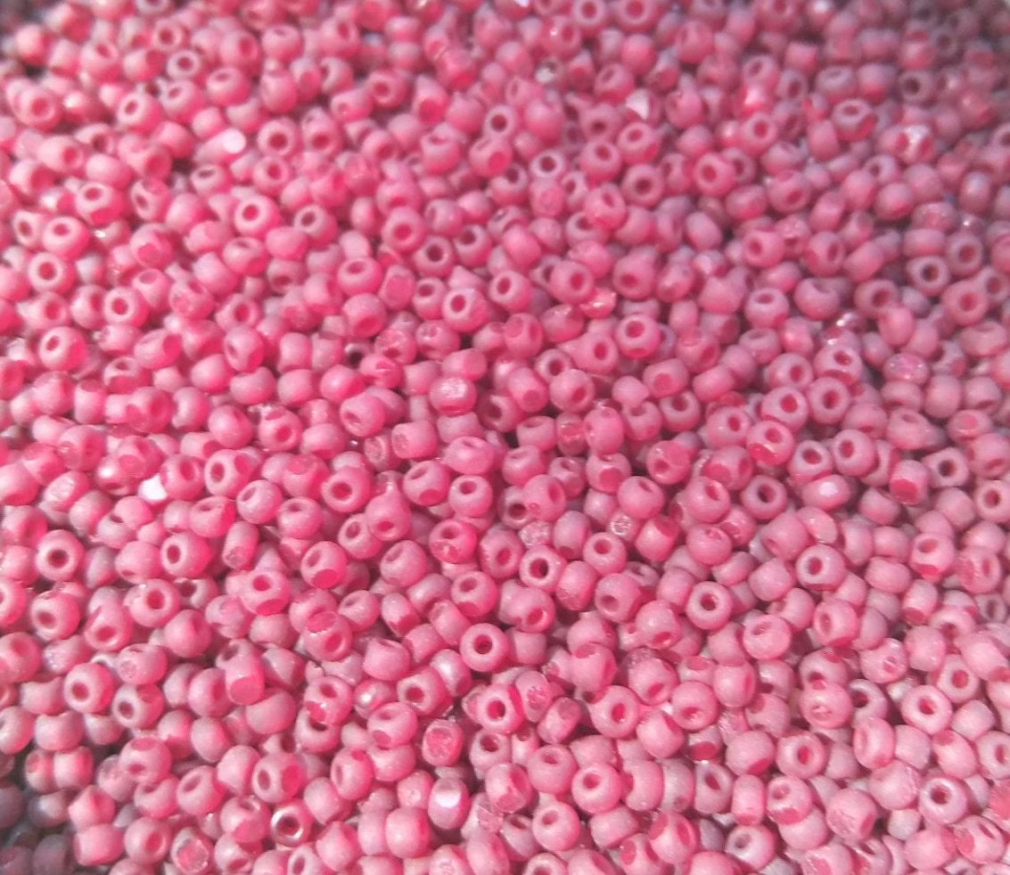 11/0 Charlotte Cut Beads Frosted Garnet 10/20/50/250/500 vintage findings, embroidery materials, craft supply, premium beads, embroidery