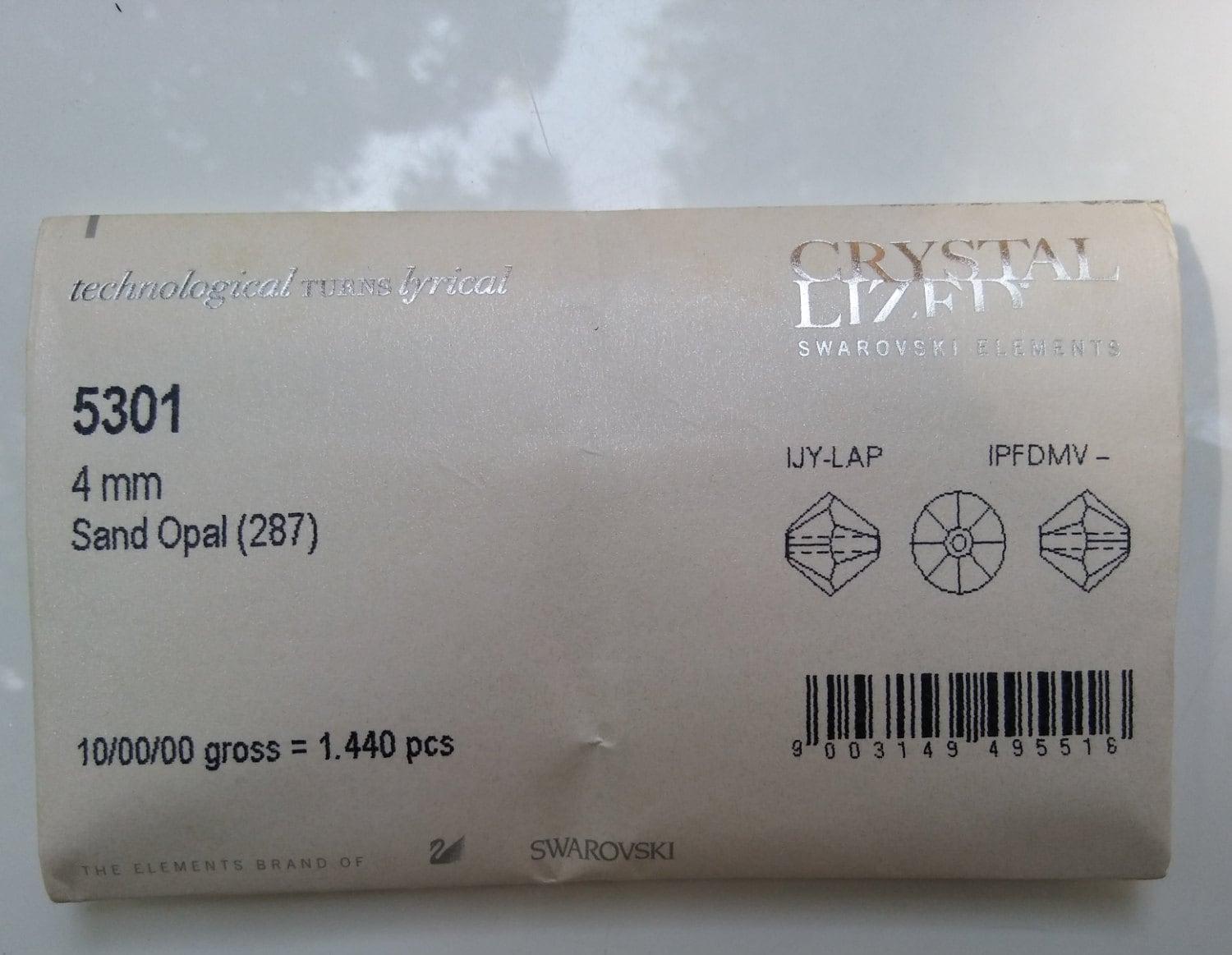 4/5mm Sand Opal Swarovski Bicone Beads 12/36/72/144/432/720 Pieces (287) embroidery materials, rare jewelry findings