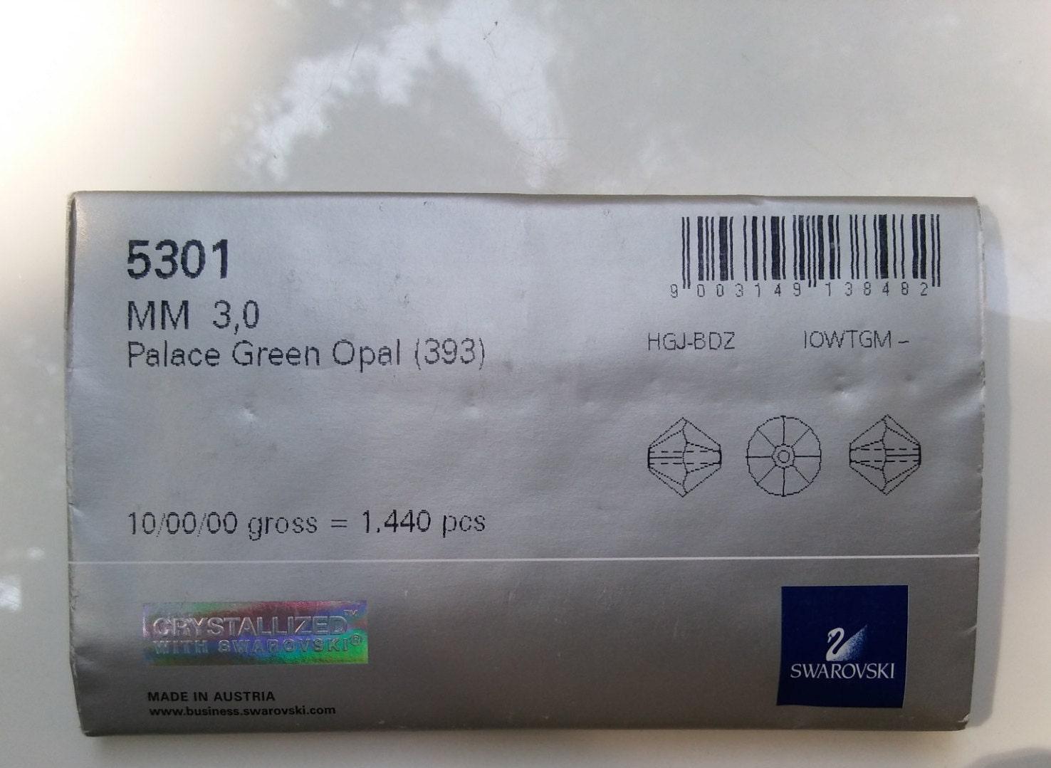 3mm Palace Green Opal Swarovski Bicone beads 36/72/144/432/720 Pieces (393) jewelry supplies, couture embroidery, wedding embellishments