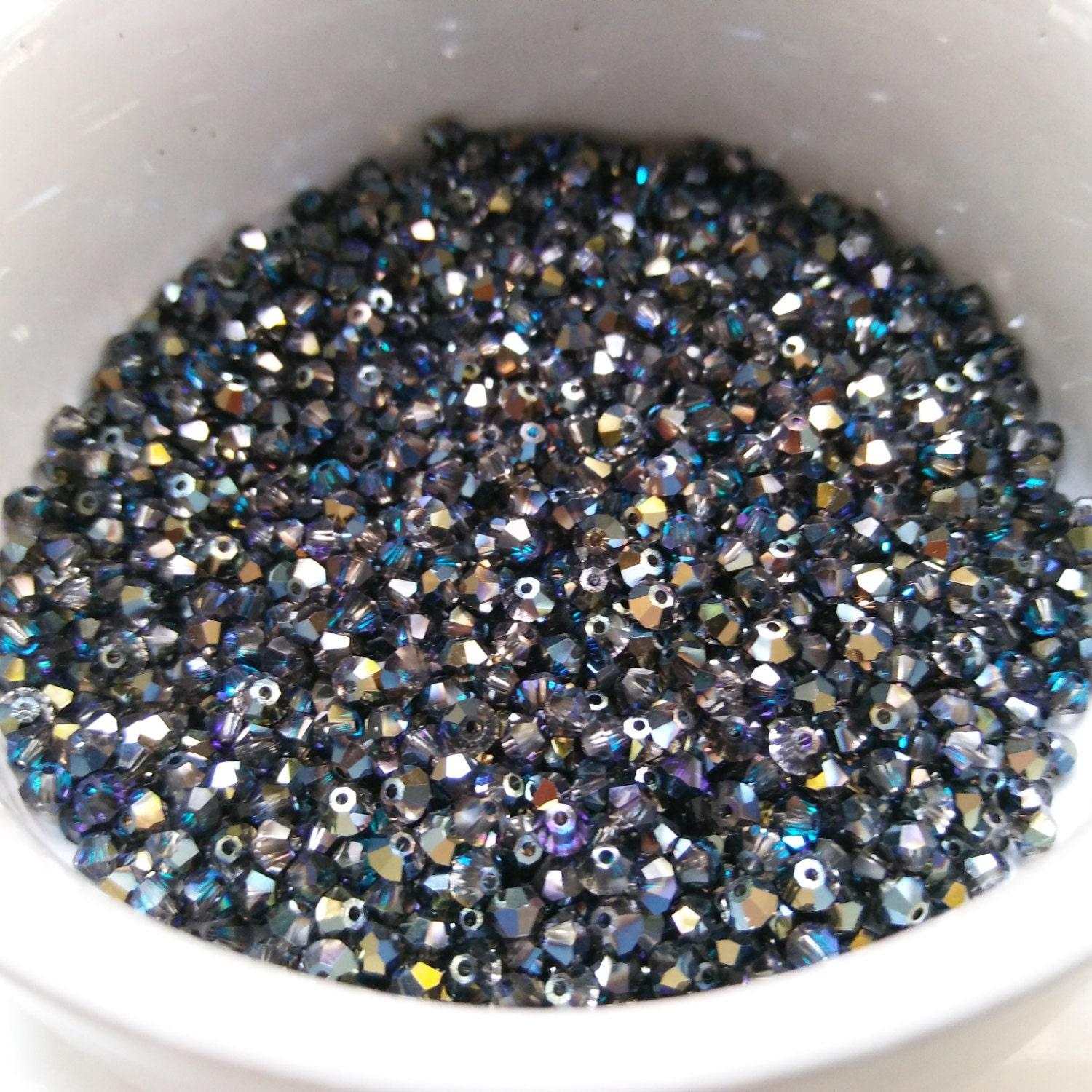 3mm Crystal Heliotrope Swarovski Bicone Cuts 36/72/144/432/720 Pieces Jewelry findings, embroidery materials, jewelry making, rare beads