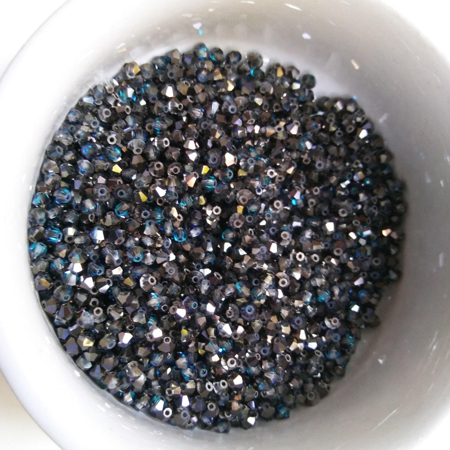 3mm Crystal Bermuda blue Swarovski Bicone Cuts 36/72/144/432/720 Pieces Jewelry findings, embroidery materials, jewelry making, craft