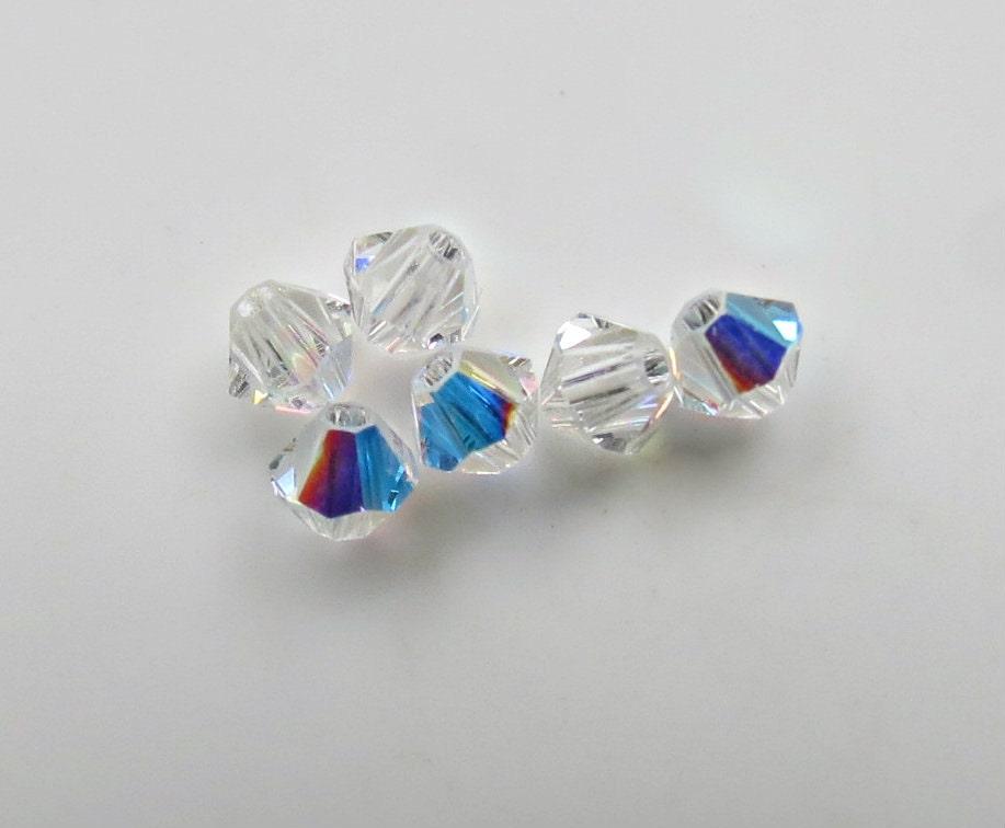 3mm Crystal Aurore Boreale Swarovski Bicone beads rainbow 36/72/144/432/720 Pieces rainbow beads, jewelry making, couture embellishments