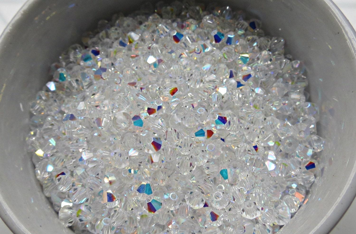 3mm Crystal Aurore Boreale Swarovski Bicone beads rainbow 36/72/144/432/720 Pieces rainbow beads, jewelry making, couture embellishments