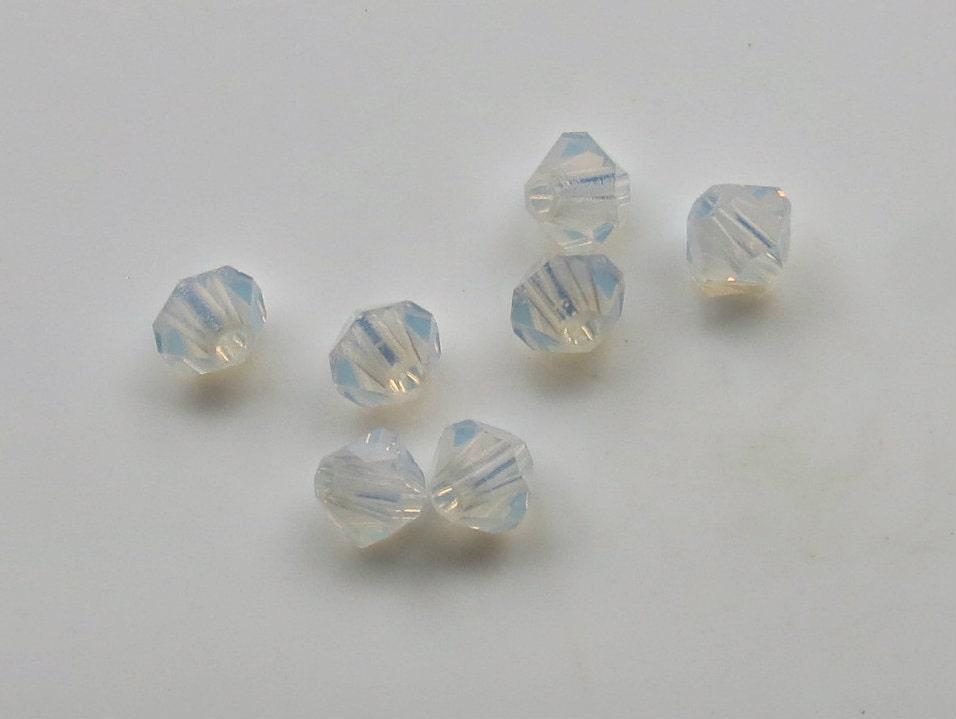 4/5mm White Opal Swarovski Bicone beads 12/36/72/144/432/720 Pieces embroidery materials, jewelry findings