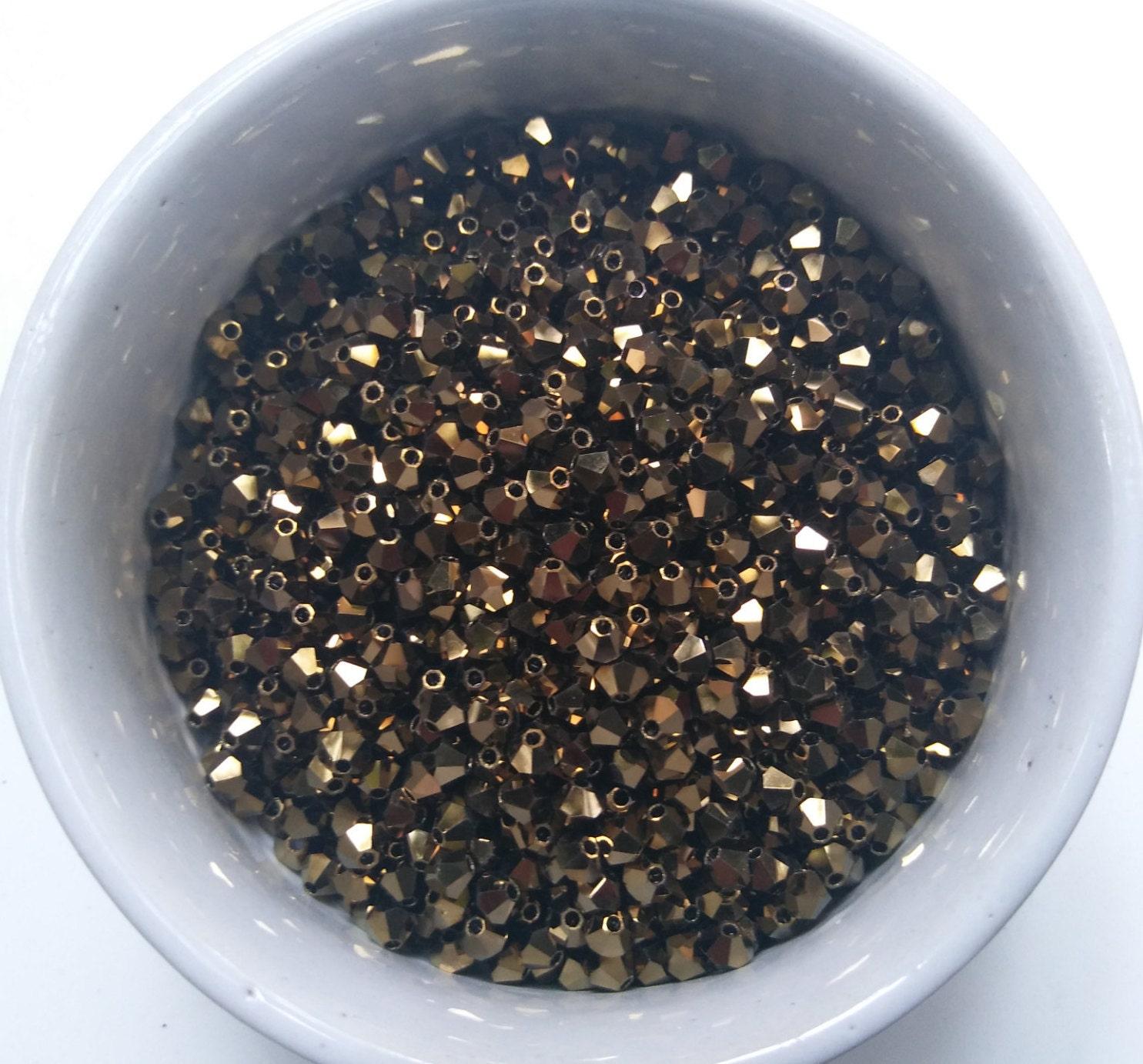 6mm Swarovski Crystal Dorado 2X FC Bicones Beads 12/36/72/144/288 Pieces jewelry supplies, vintage findings, embroidery materials, premium