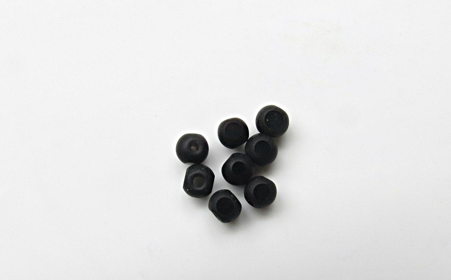 4MM Charlotte Cut Beads Frosted Black Matt 10/20/50/250/500 Grams