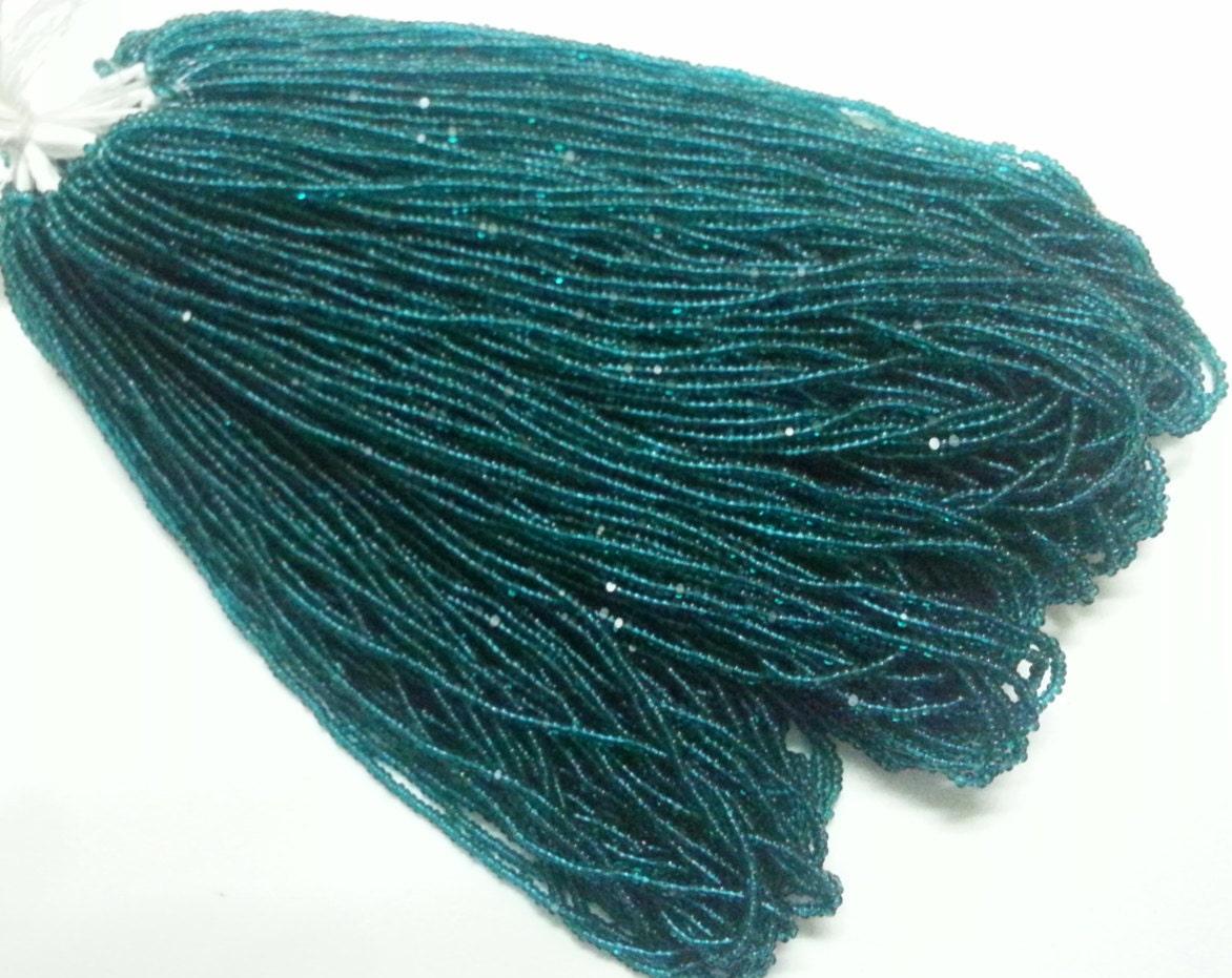 11/0 Hanks Charlotte Cut Beads 50710 Transparent Teal Green 1/5/25/50/100 Hanks 2.0mm glass beads, jewelry supply, findings, craft supply