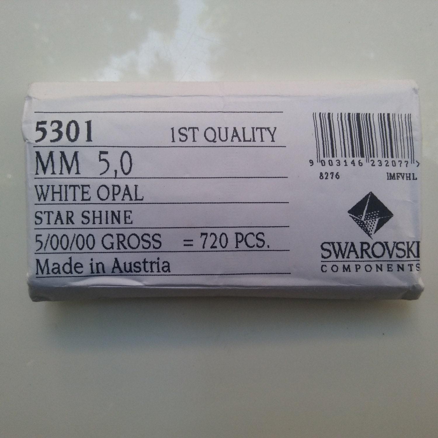 5/6mm White Opal Star Shine Swarovski Bicone Cuts 20 Gross / 25 Gross Rare findings, jewelry making, craft supplies, embellishment