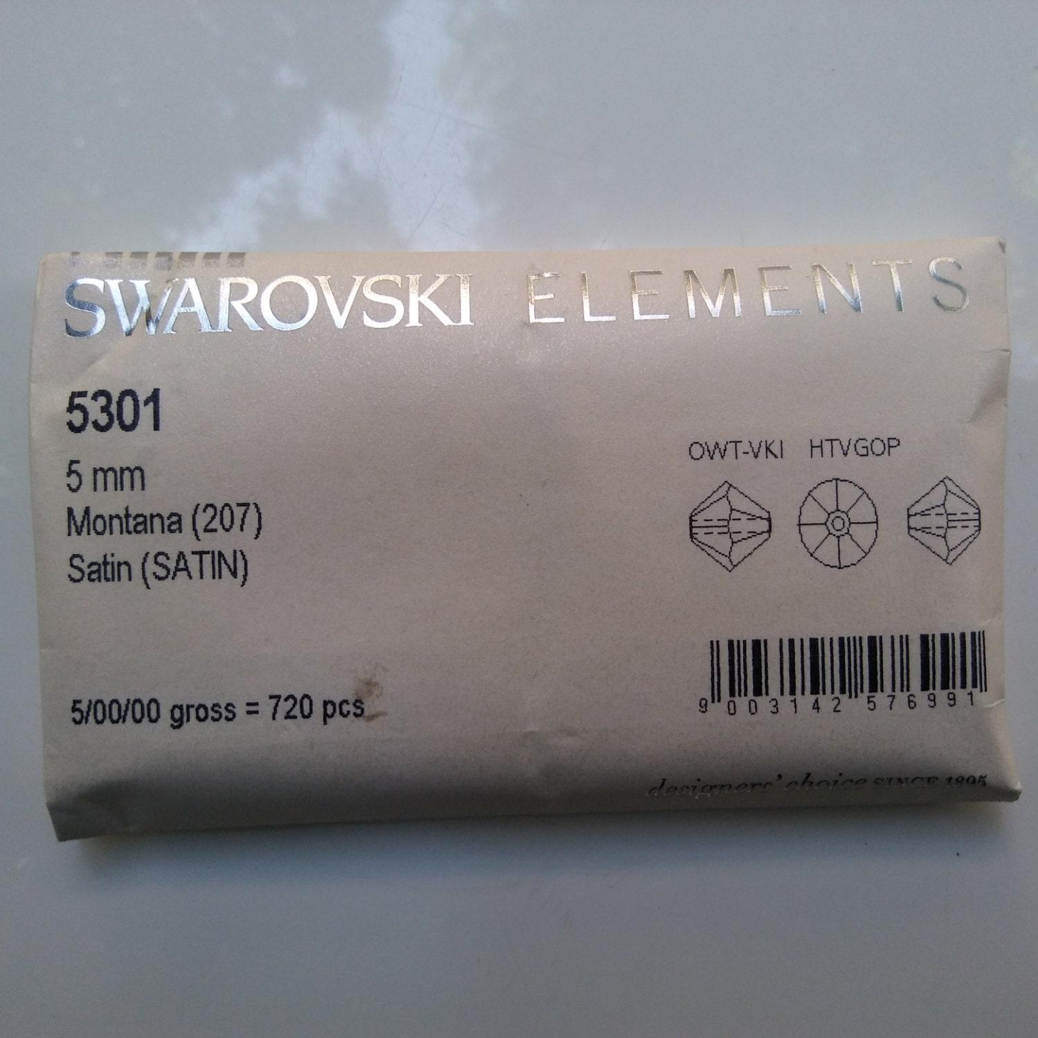 5mm Montana Satin Swarovski Bicone beads Cuts 12/36/72/144/432/720 Pieces rare findings, jewelry making, embroidery materials, vintage beads