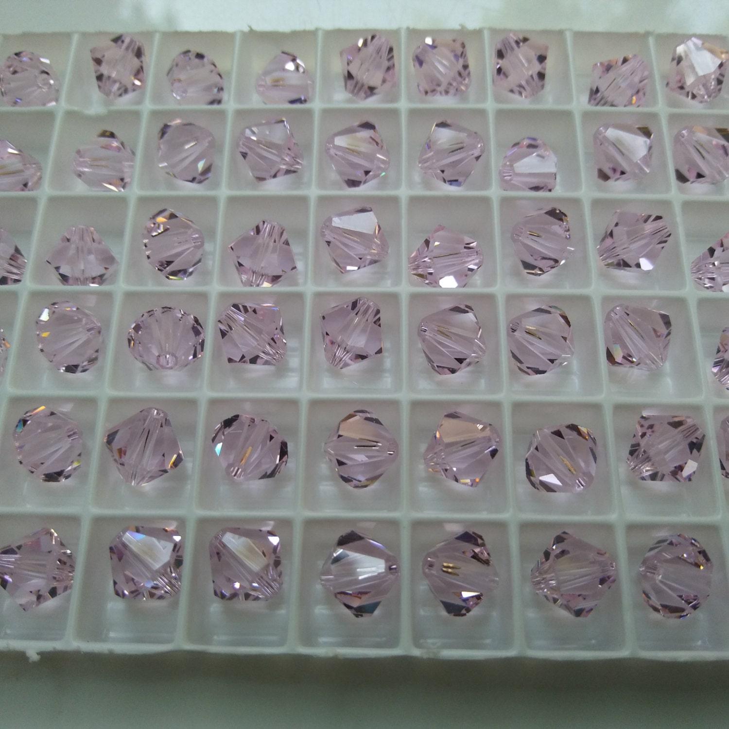 6/8 MM Rosaline Swarovski Bicone beads Cuts 12/36/72/144/288 Pieces (508) PREMIUM MATERIALS, Jewlery making beads