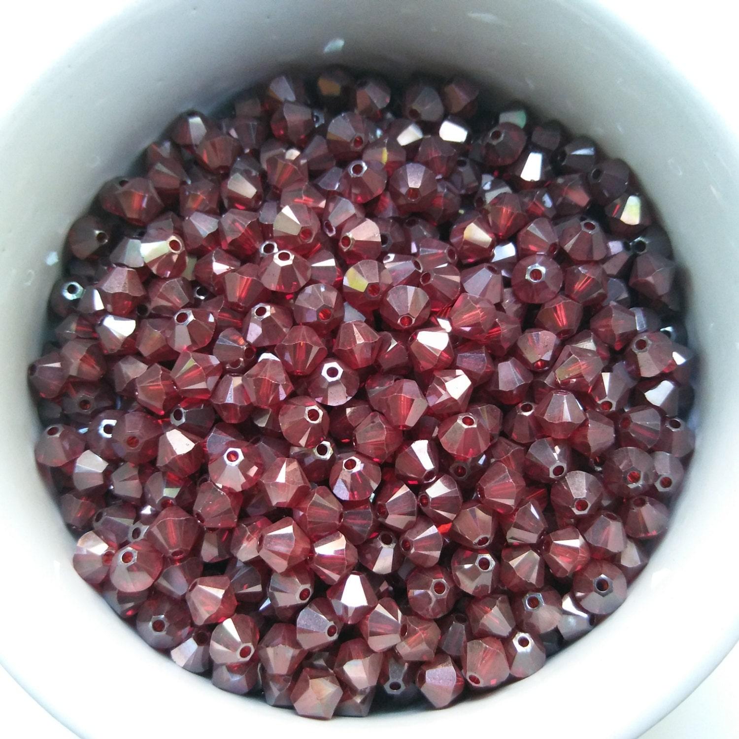 6mm Crystal Red Magma Swarovski Bicone beads 20 Gross (2880 Pieces) Haute couture embellishments, premium beads, vintage supplies
