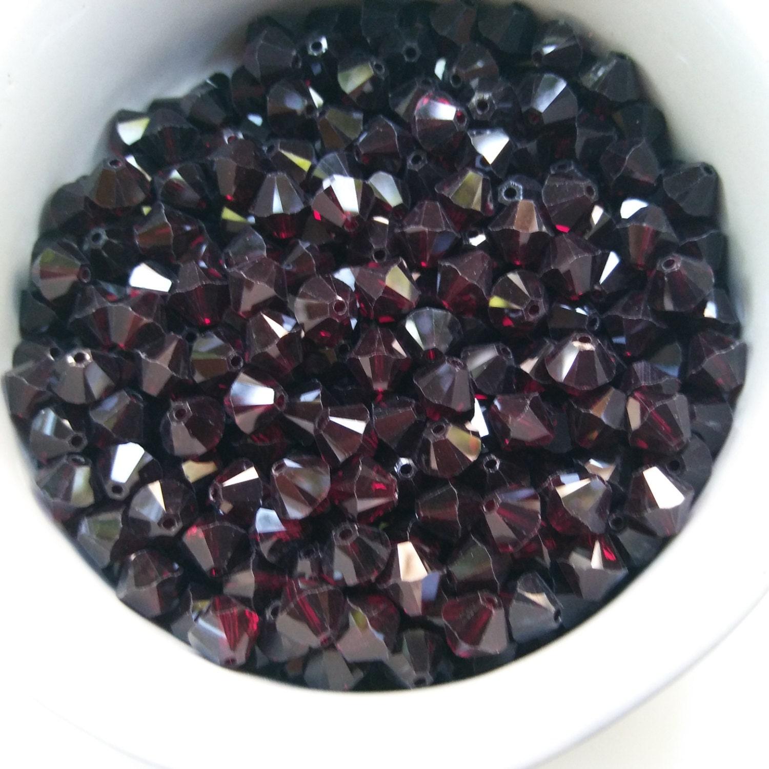6mm Garnet Swarovski Bicone beads Cuts 12/36/72/144/288 Pieces (241) jewelry making