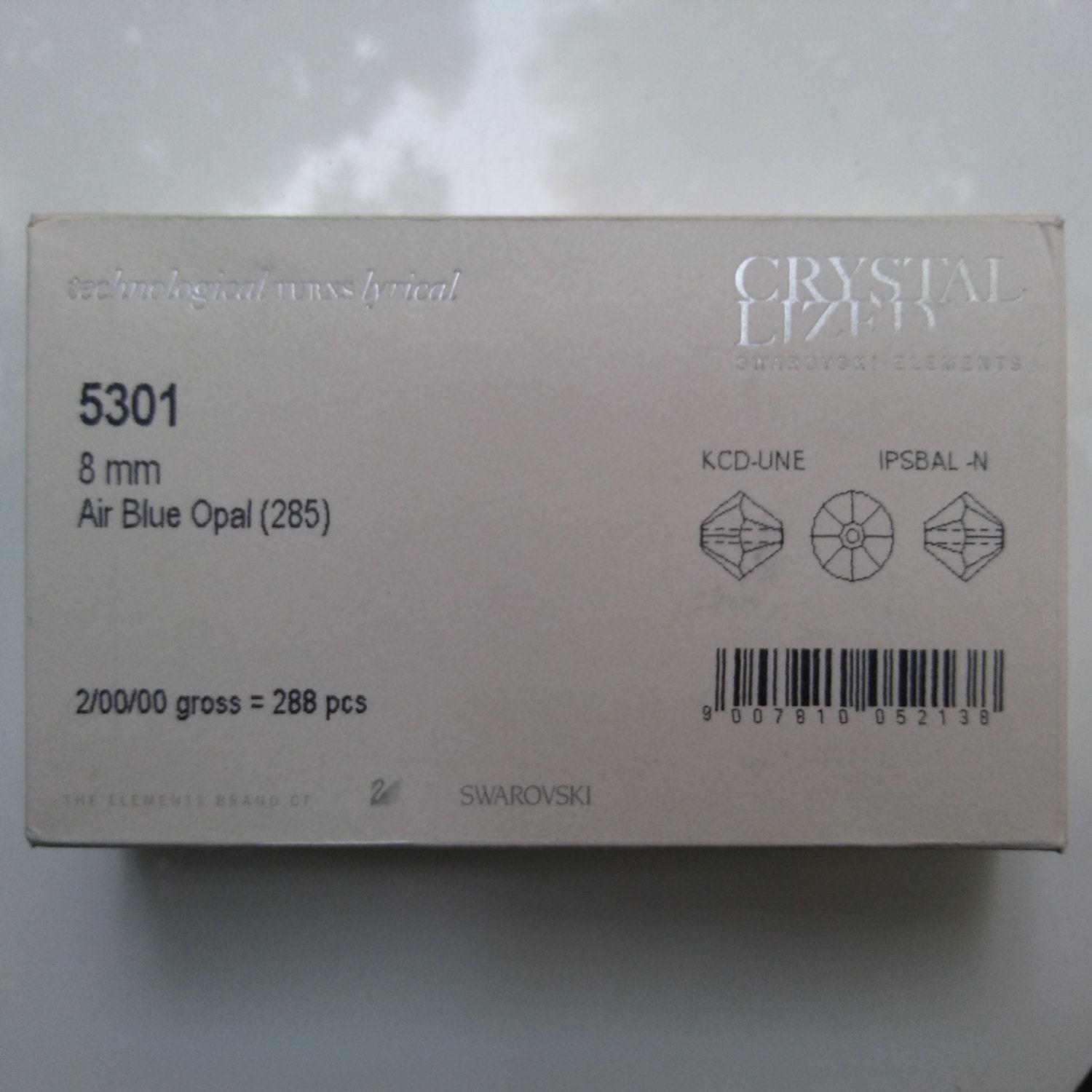 6/8 MM Air Blue Opal Swarovski Bicone 16 Cuts 6/12/24/36/72/144/288 Pieces (285) PREMIUM MATERIALS, Jewlery making beads