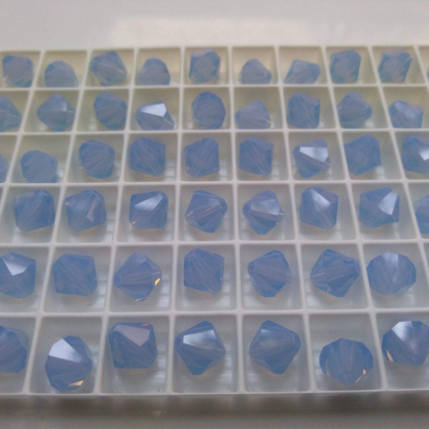 6/8 MM Air Blue Opal Swarovski Bicone 16 Cuts 6/12/24/36/72/144/288 Pieces (285) PREMIUM MATERIALS, Jewlery making beads