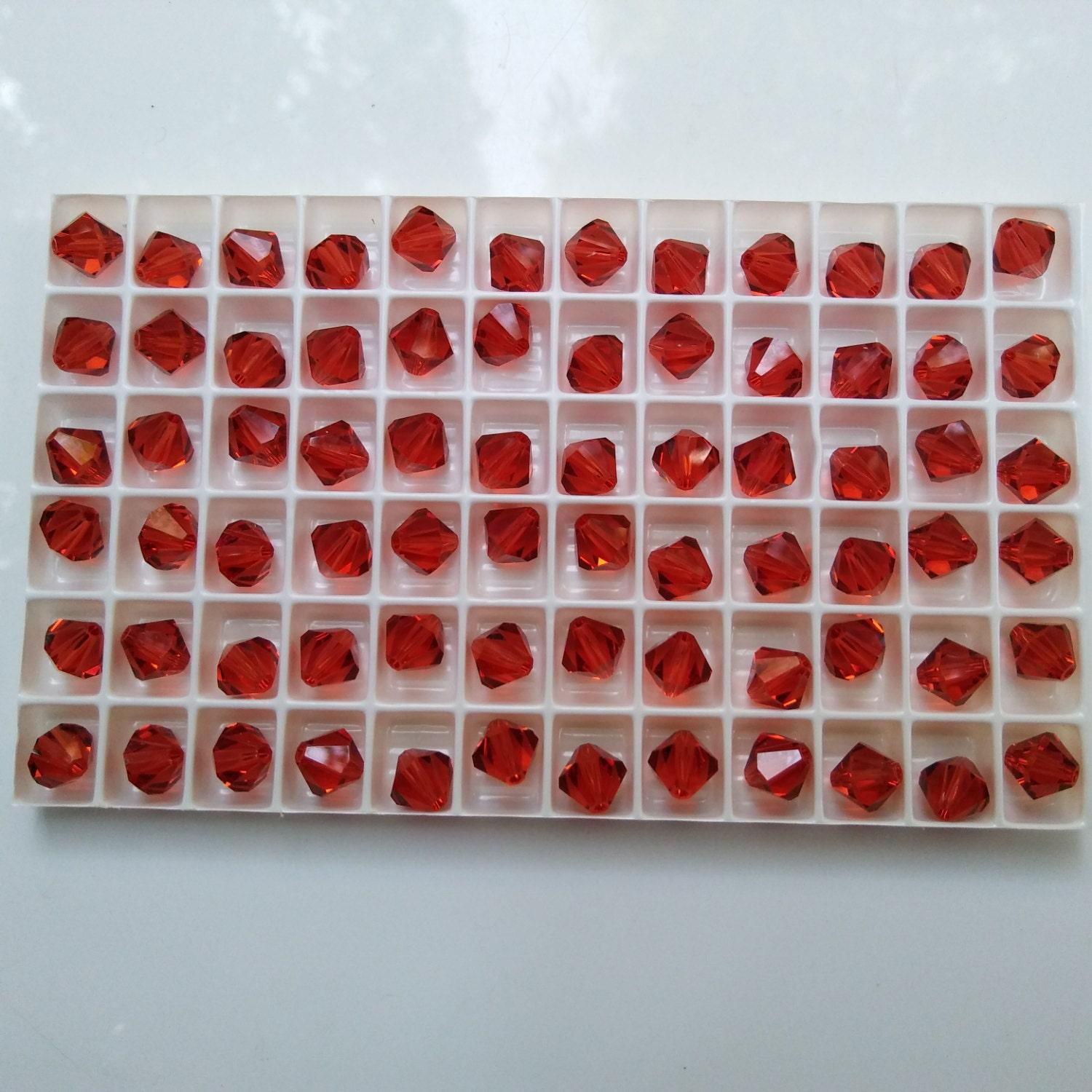8 MM Indian Red Swarovski Bicone beads Cuts 6/12/24/36/72/144 Pieces (374) PREMIUM MATERIALS, Jewlery making beads