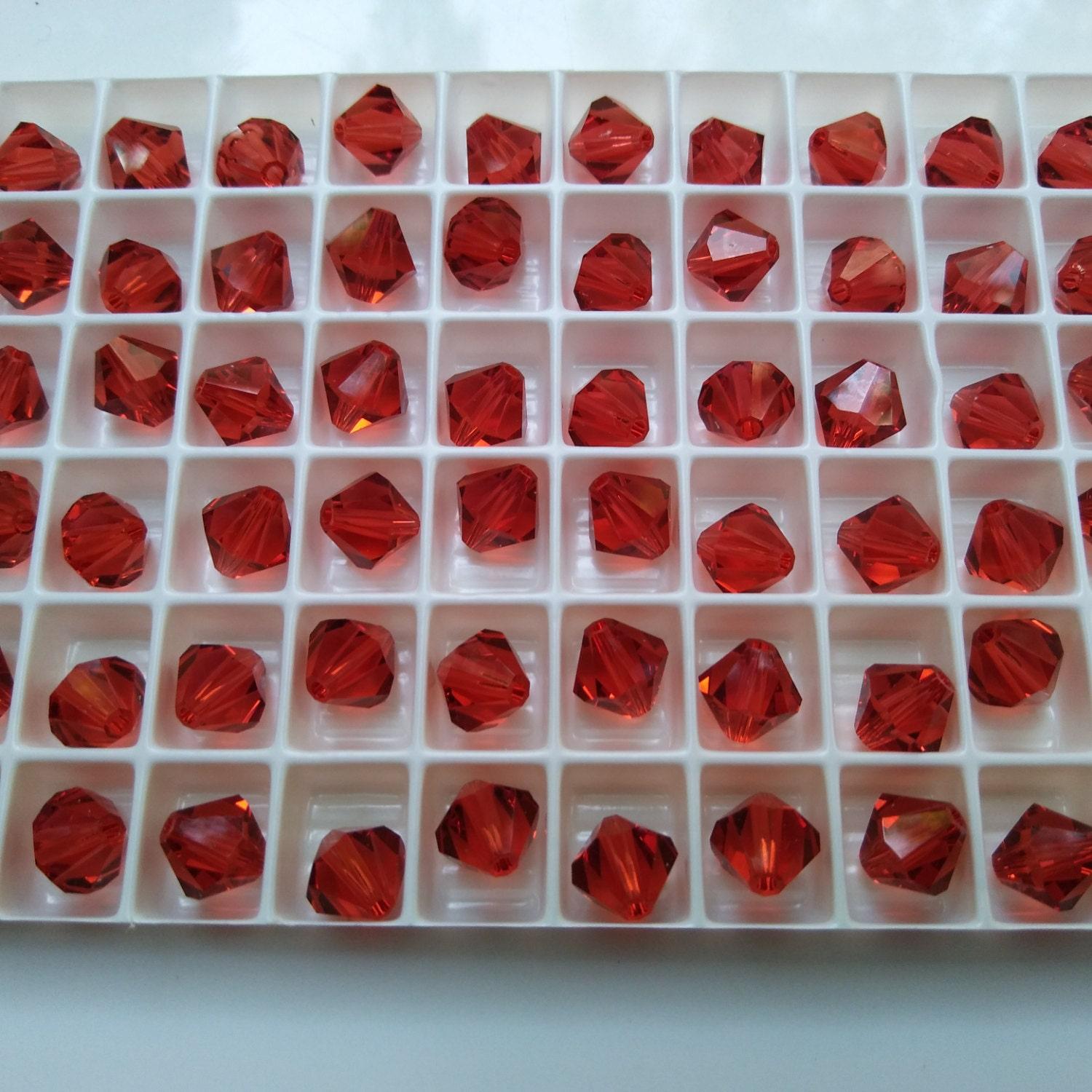 8 MM Indian Red Swarovski Bicone beads Cuts 6/12/24/36/72/144 Pieces (374) PREMIUM MATERIALS, Jewlery making beads