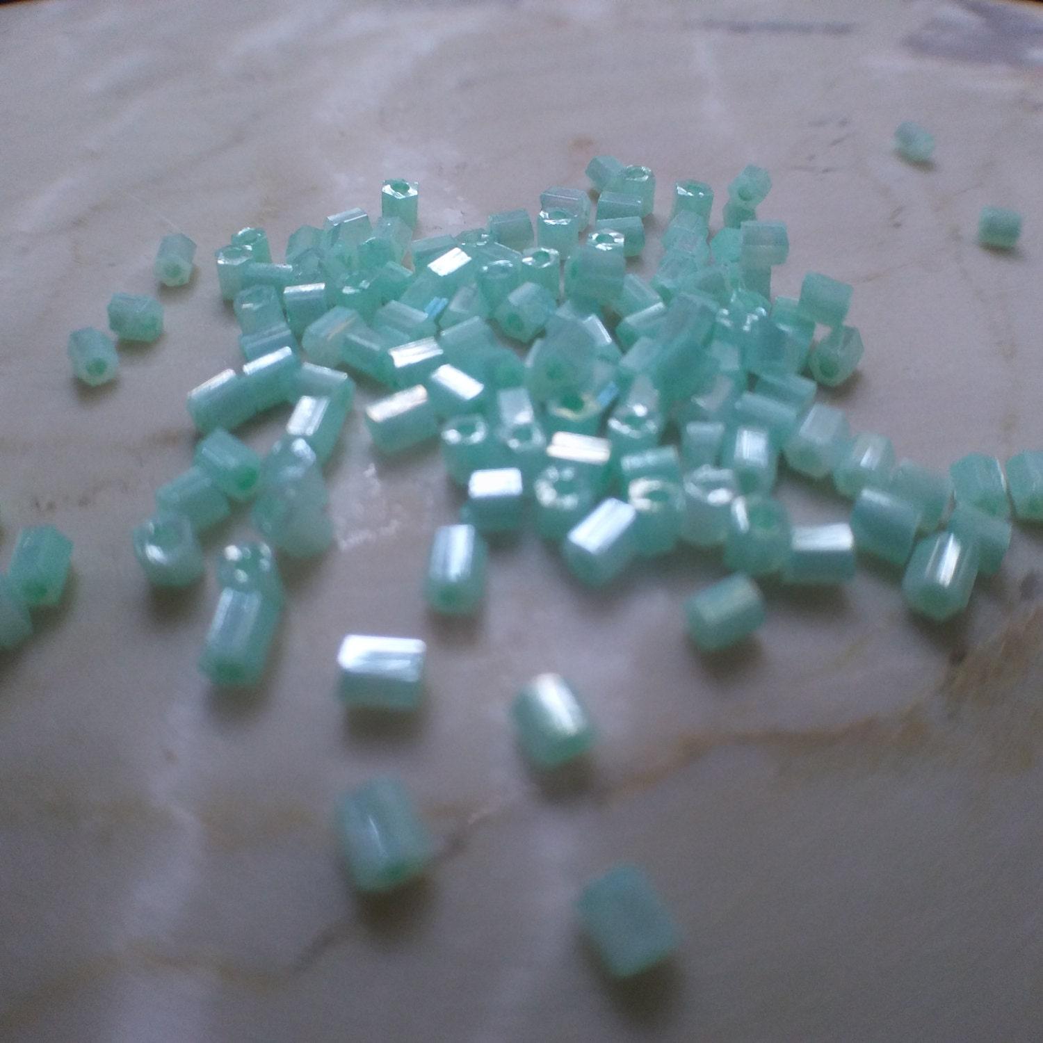 10/0 MATSUNO HEXAGON 2 Cuts Ceylon Mint Lustre seed beads Vintage Japanese Beads 10/50/100/450 Grams