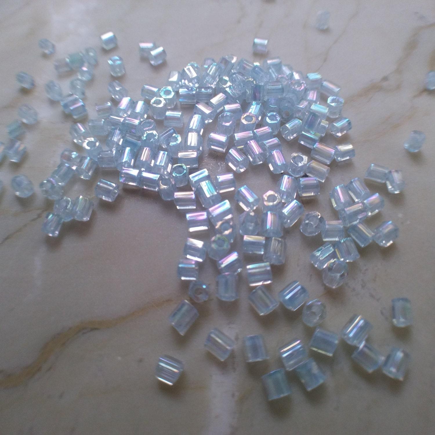 10/0 MATSUNO HEXAGON 2 Cuts Transparent Turquoise Rainbow seed beads Vintage Japanese Beads 10/50/100/450 Grams