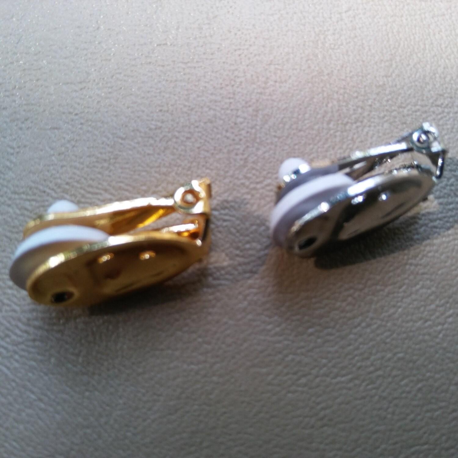 Clip-on Earrings Base Oval fits Oscar styled Earrings high quality 18x13mm base oval settings in Gold/Rhodium