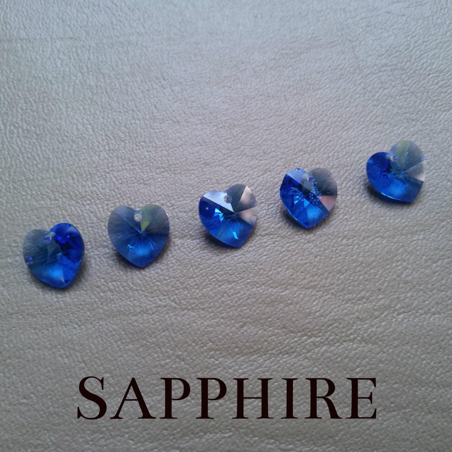 Swarovski 6202 Crystal Heart Pendants 10.3x10mm 3/12 Pieces