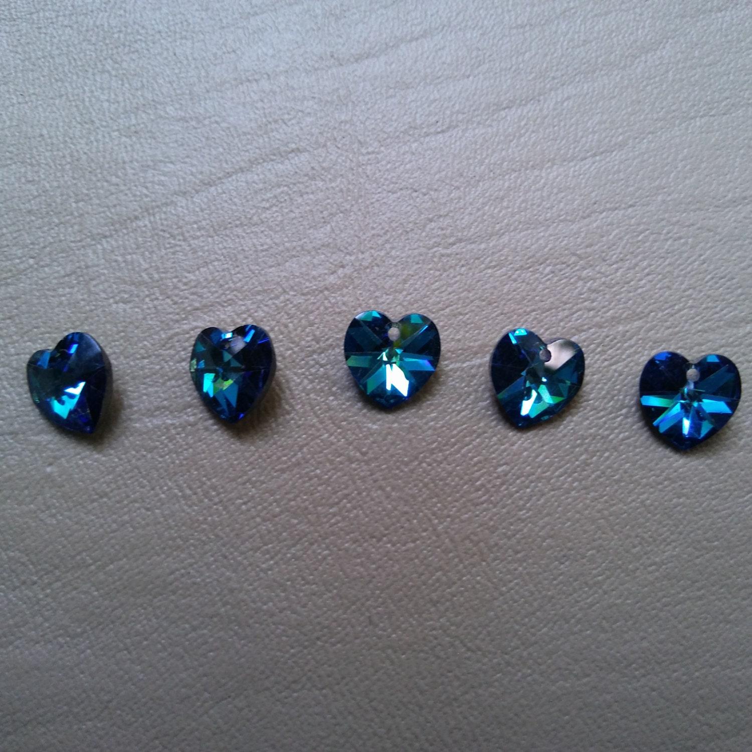 Swarovski 6202 Crystal Heart Pendants 10.3x10mm 3/12 Pieces