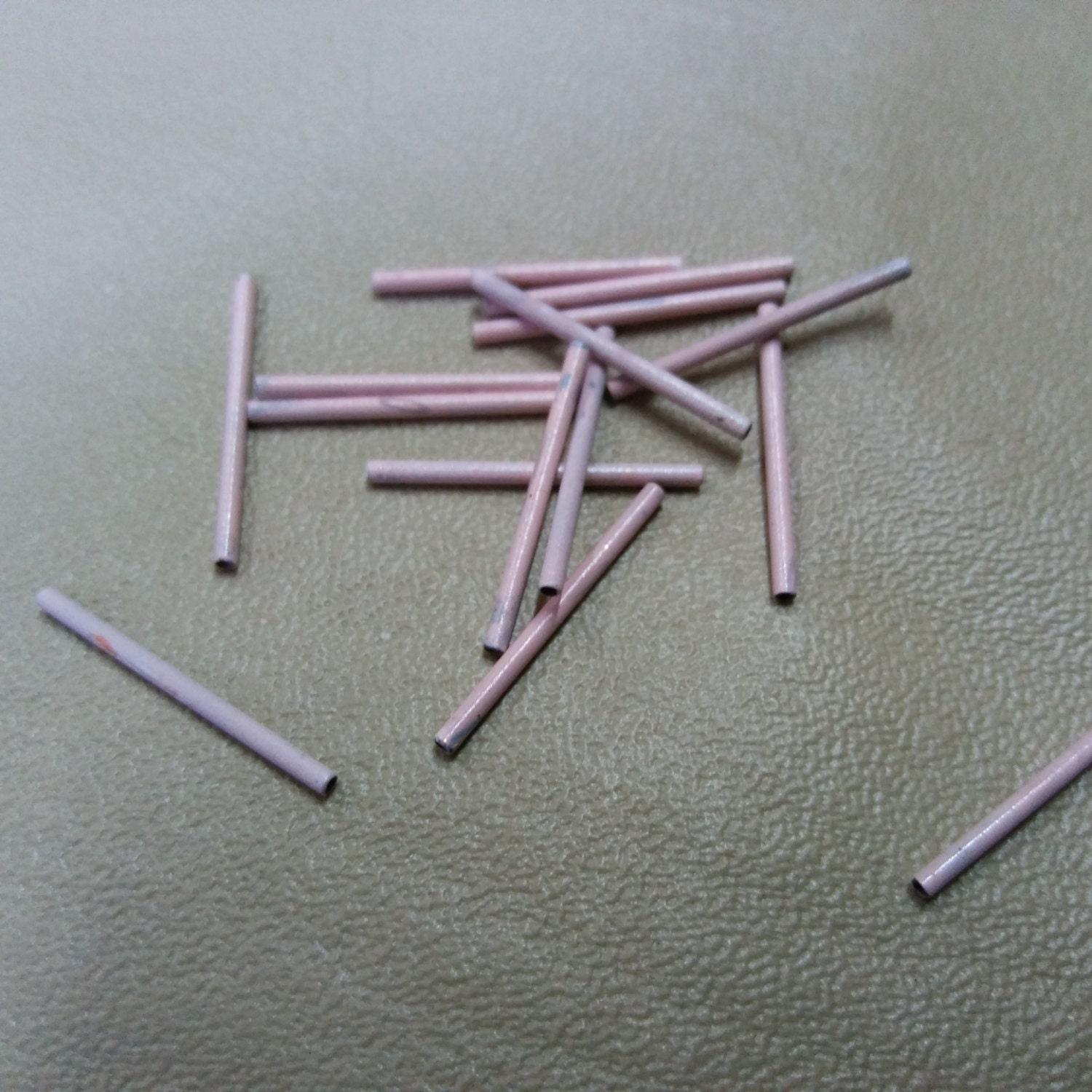 Fine 1.3 MM Seamless Tubes 330 Pieces 10 MM Length rare findings, brass tubes, jewelry making, craft supplies, decoration, couture