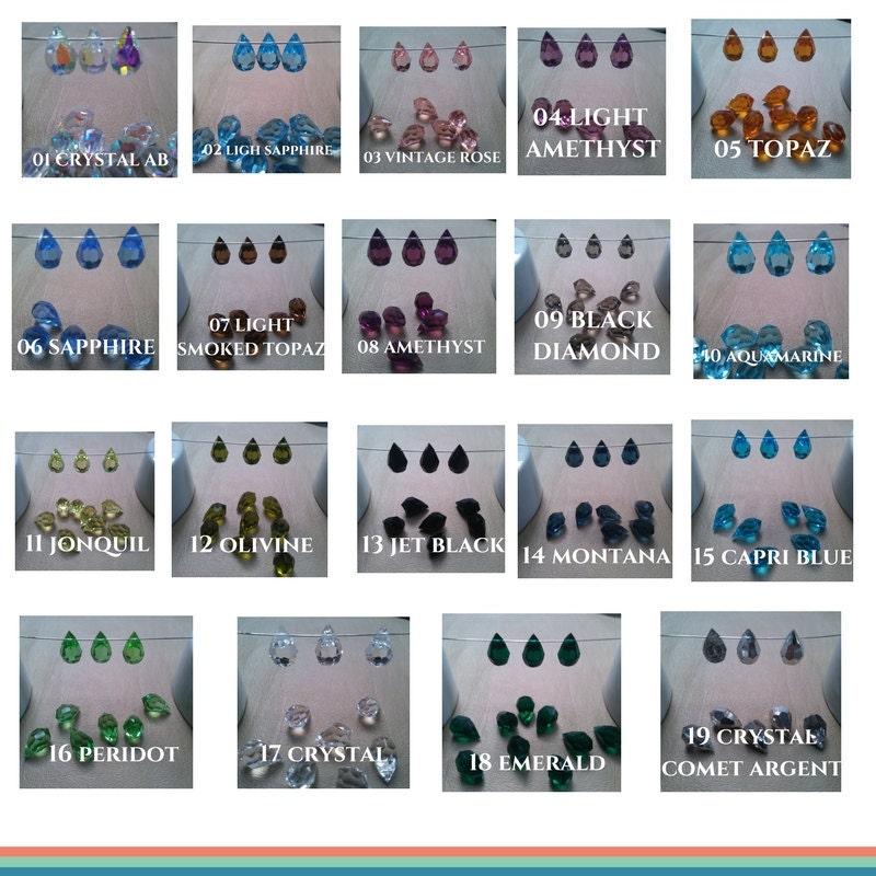 Vintage Swarovski crystal Drops 15x9 MM Fancy Crystal drops 6 Pieces