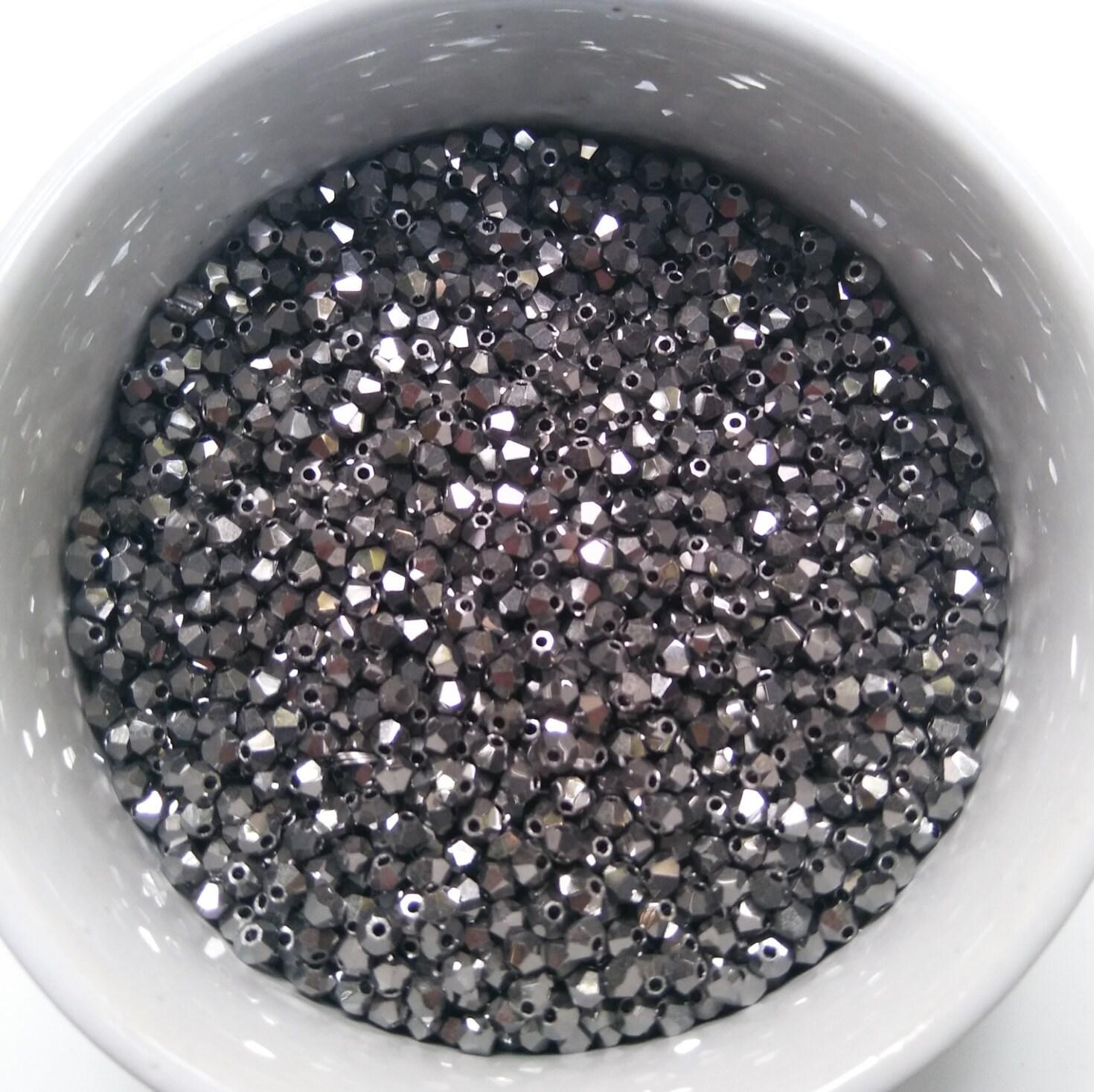 Swarovski Bicone (3mm) Metallic Gunmetal FC 2X beads 36/72/144/432/720 Pieces Jewelry findings, embroidery materials, jewelry making