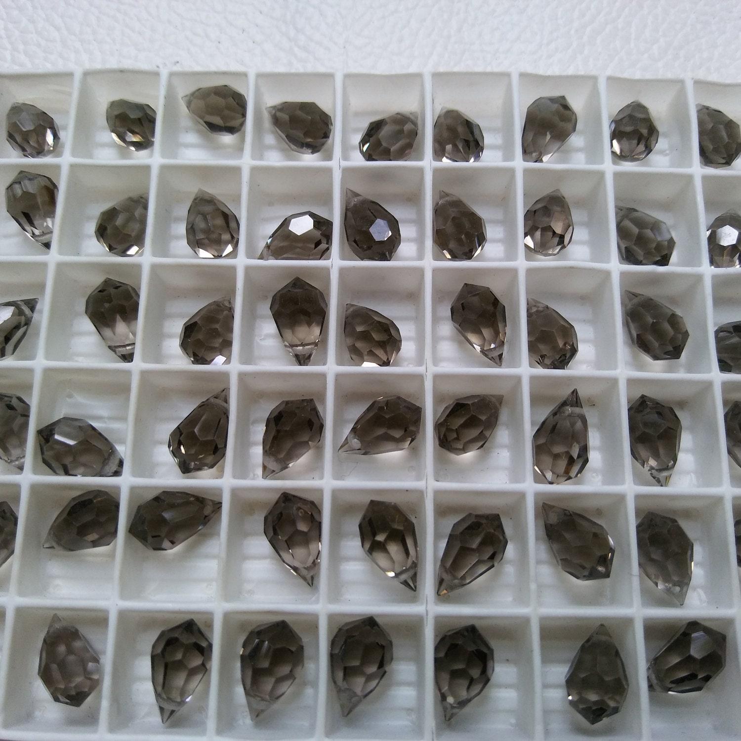 Vintage Swarovski crystal Drops 15x9 MM Fancy Crystal drops 6 Pieces