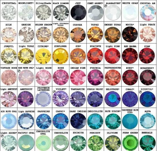 Swarovski 39ss Vintage Clips Sewon (31 Crystal Colors) 4 Hole Sliders 6/12/24/100 Pieces, Silver/Gold/Black Fittings PREMIUM Materials